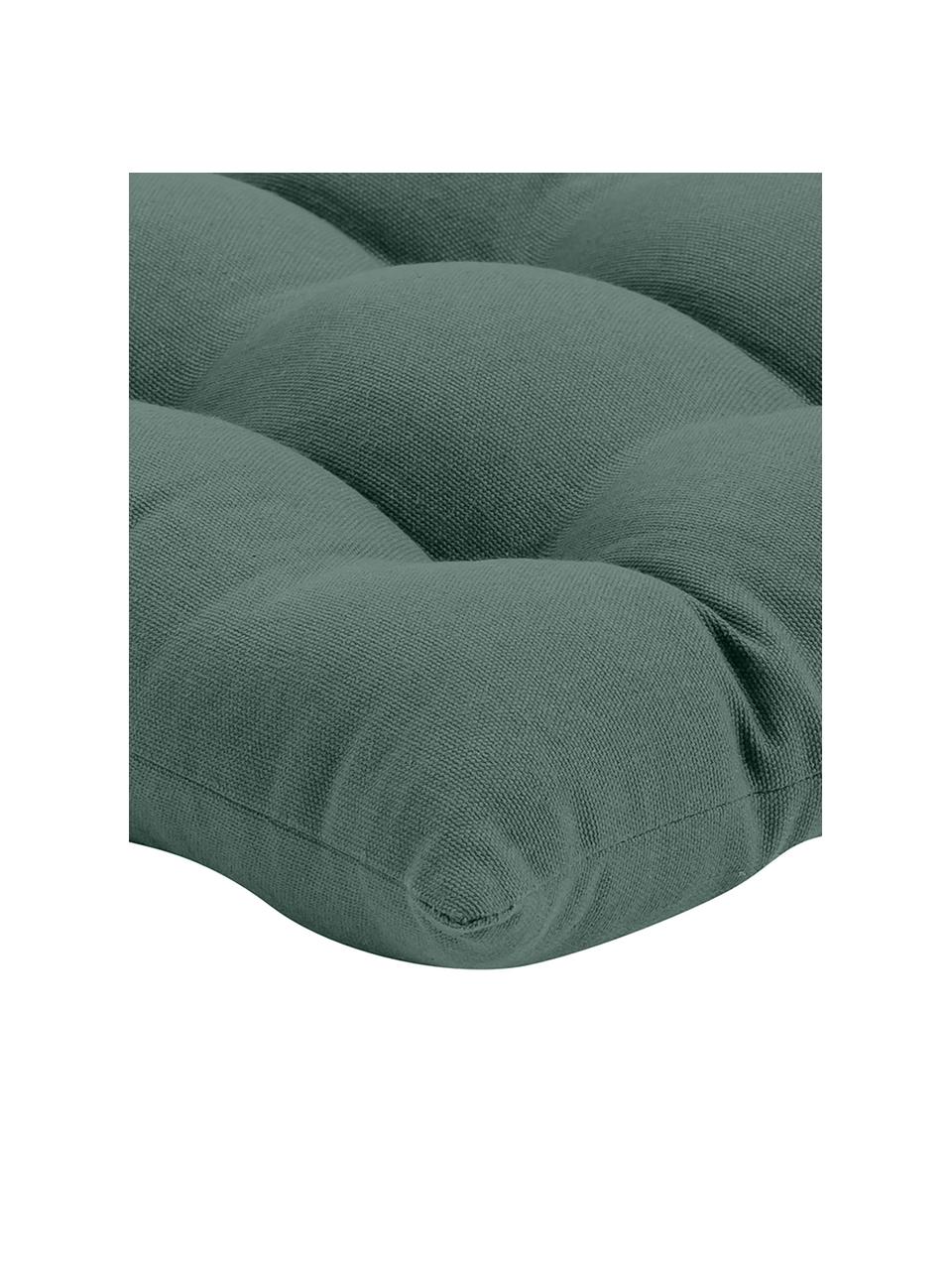 Poduszka na krzesło z bawełny Ava, Ciemny zielony, S 40 x D 40 cm
