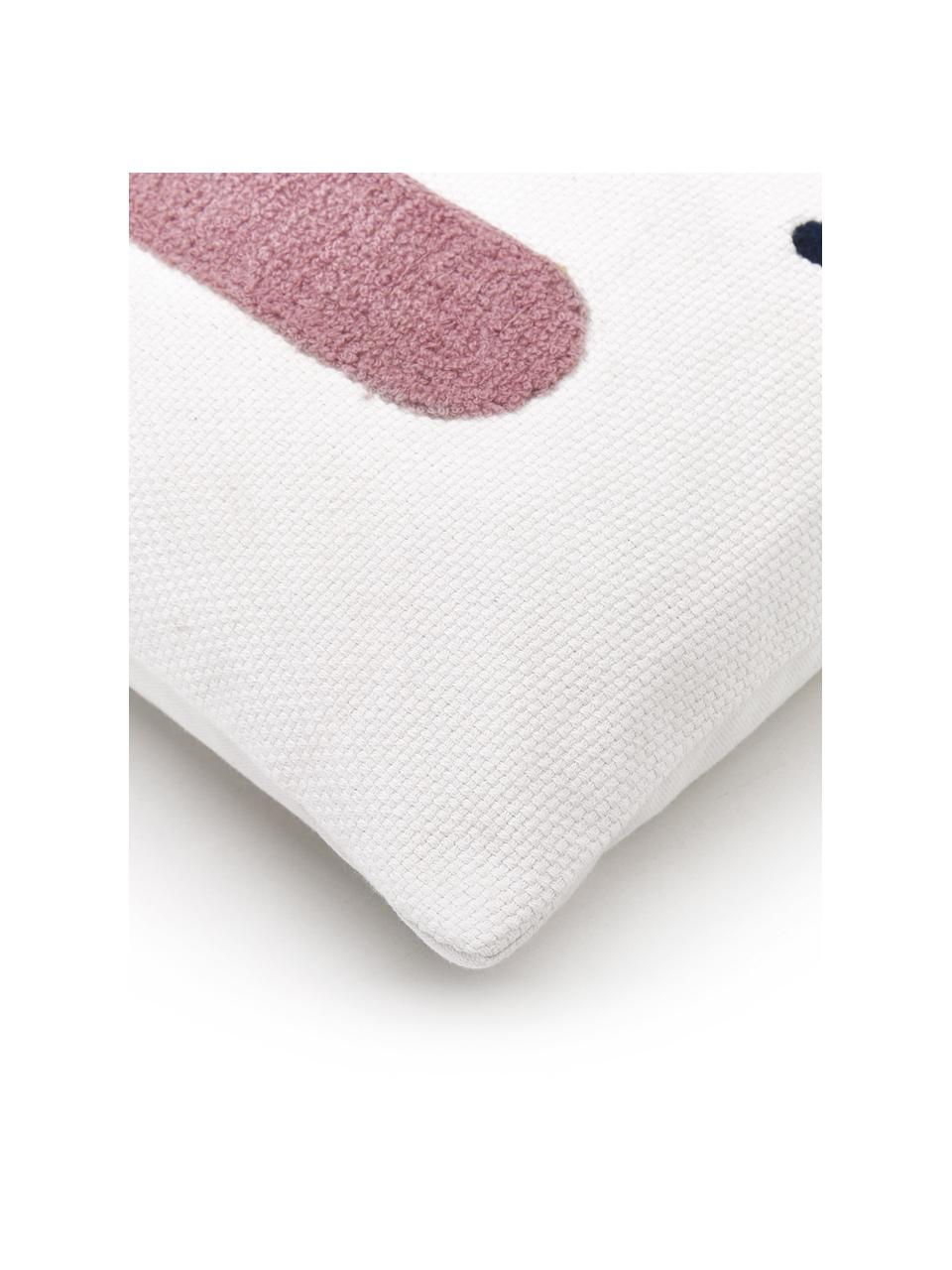 Kissenhülle Adin mit abstrakter Verzierung, Baumwolle, Vorderseite: MehrfarbigRückseite: Weiß, 45 x 45 cm