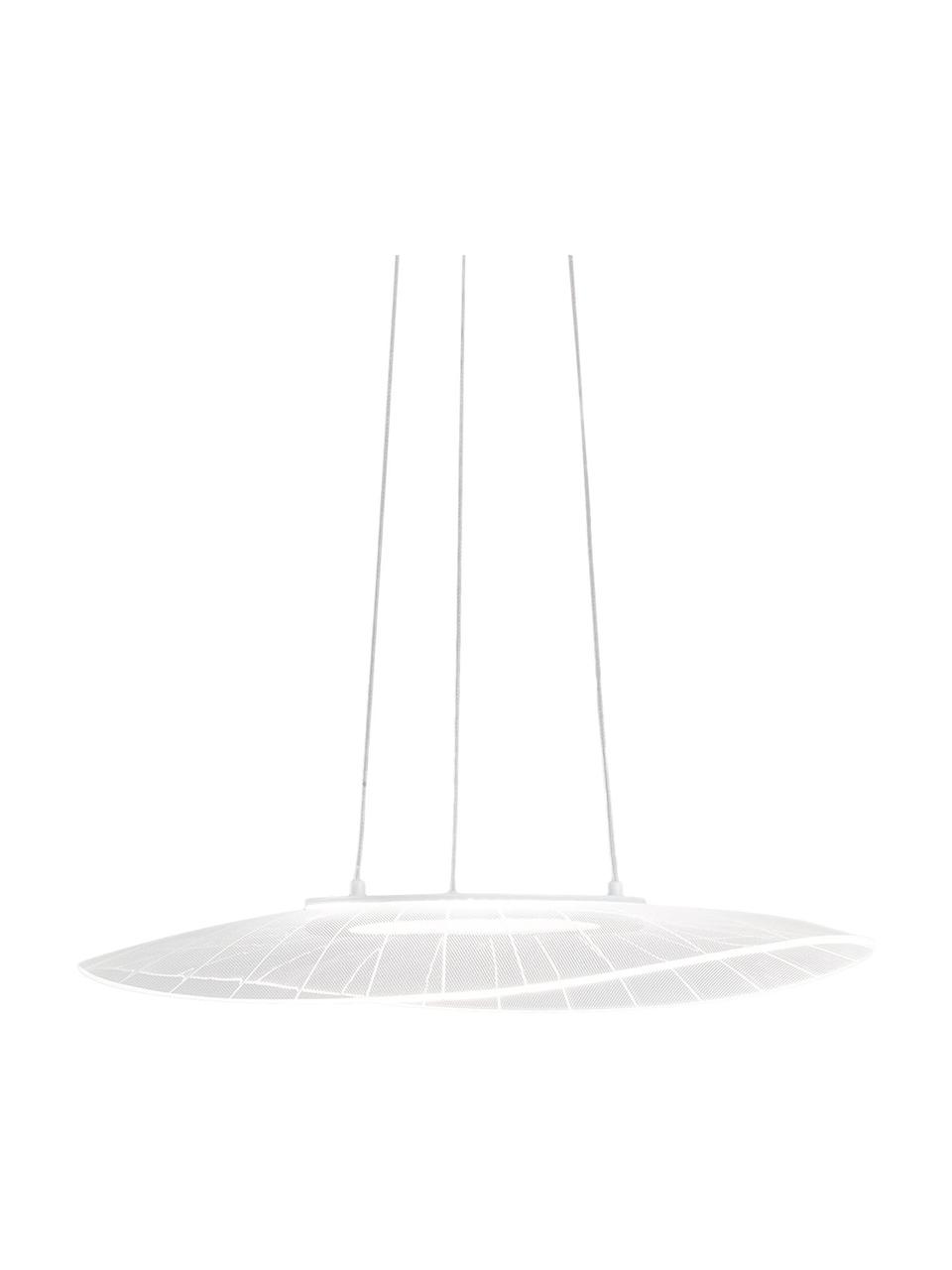 Lámpara de techo LED de diseño Vela, Pantalla: metal, metacrilato, Anclaje: metal recubierto, Cable: plástico, Blanco, An 59 x F 43 cm