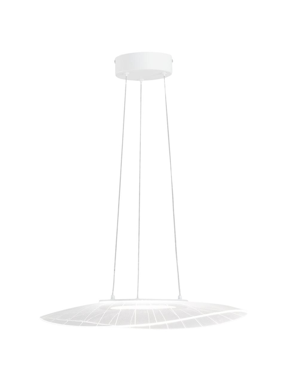 Design LED-Pendelleuchte Vela, Lampenschirm: Metall, Methacrylat, Baldachin: Metall, beschichtet, Weiss, B 59 x T 43 cm