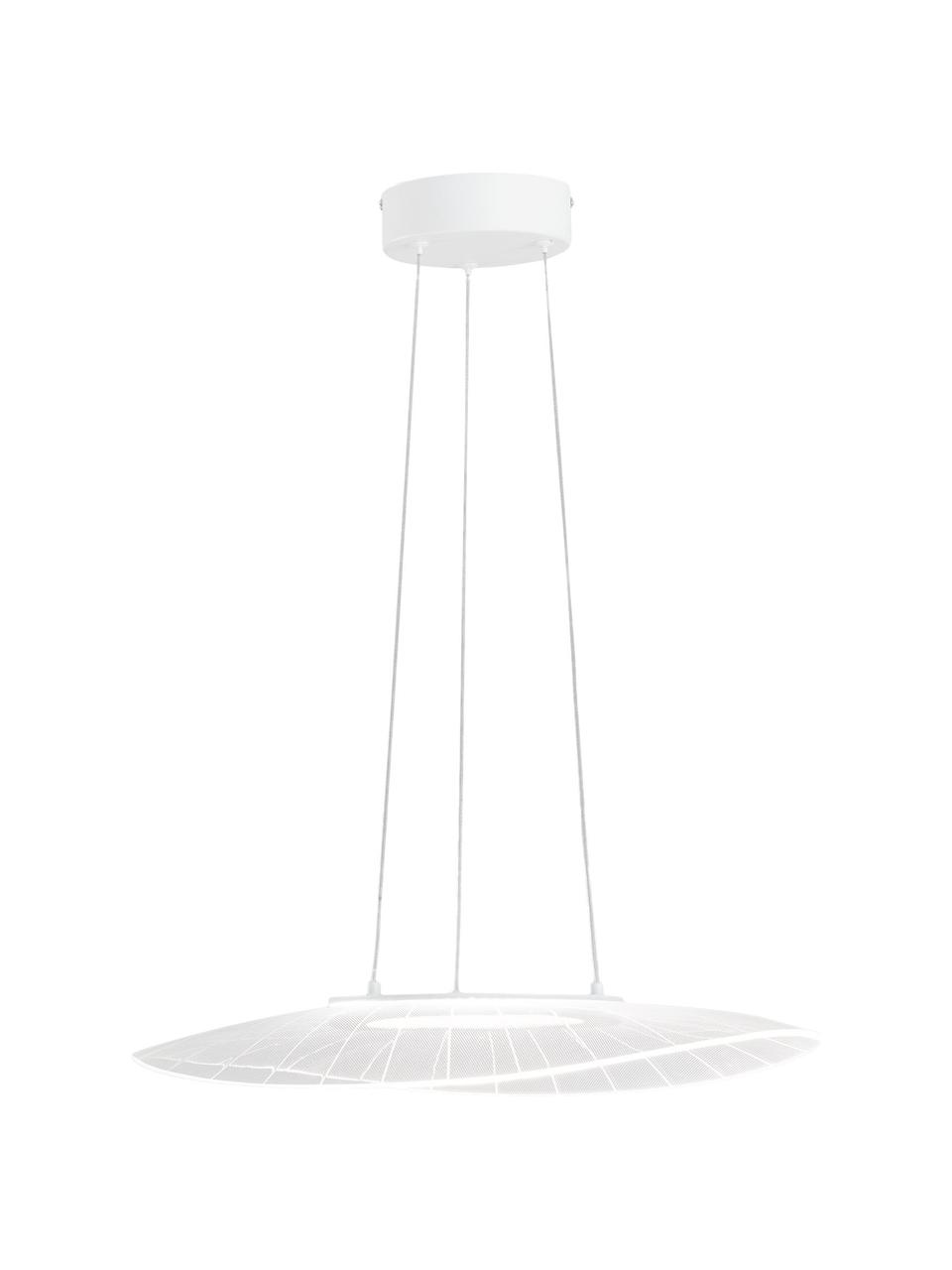 Lámpara de techo LED de diseño Vela, Pantalla: metal, metacrilato, Anclaje: metal recubierto, Cable: plástico, Blanco, An 59 x F 43 cm