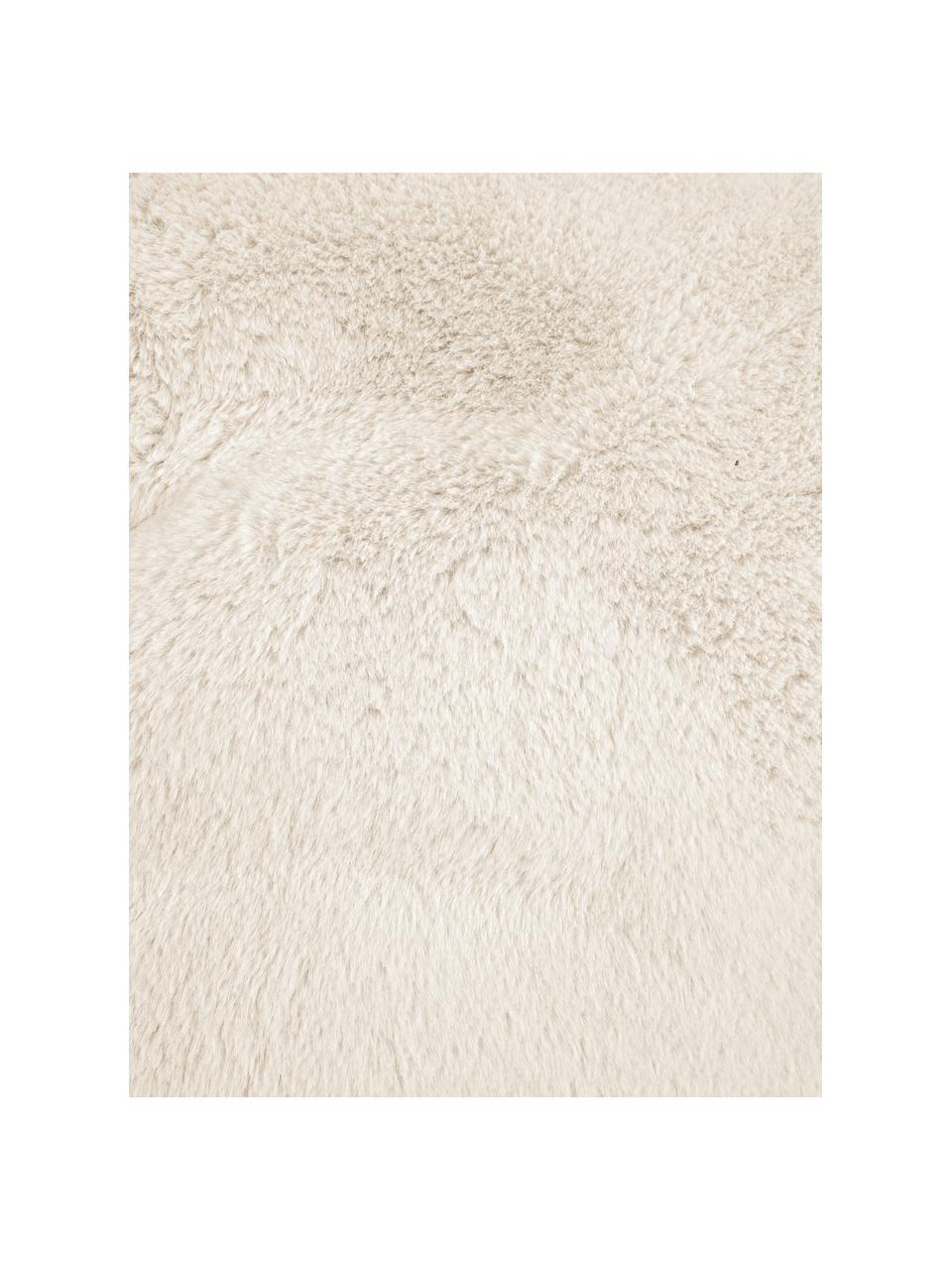 Cojín de suelo de piel sintética Softy, Tapizado: piel sintética (100% poli, Beige claro, An 65 x Al 35 cm