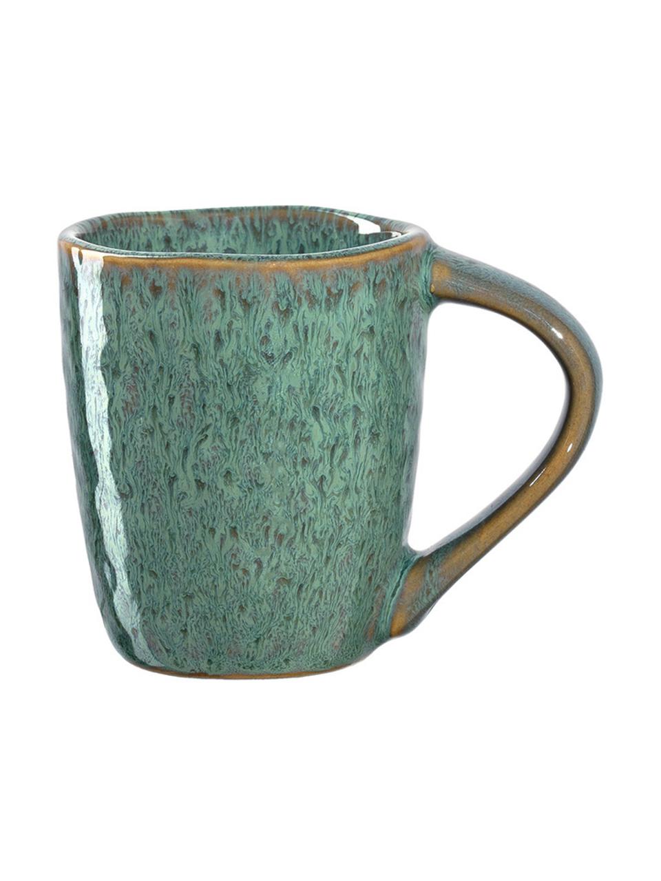Tazza caffè verde Matera 4 pz, Ceramica, Verde, Ø 6 x Alt. 7 cm