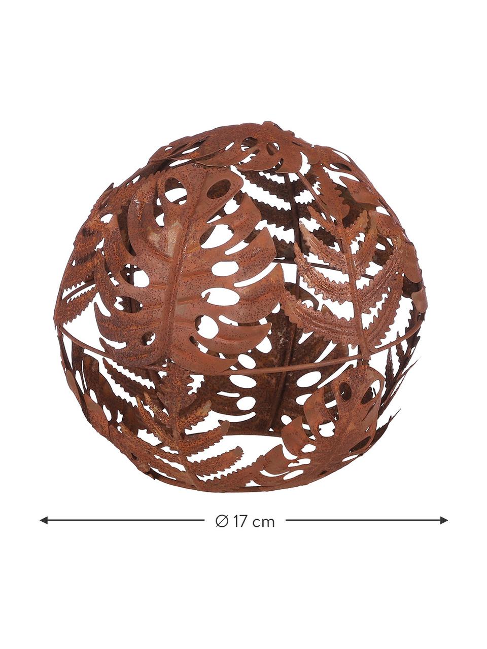Dekoracja Bolka, Metal powlekany, Rdzawoczerwony, Ø 17 x W 17 cm
