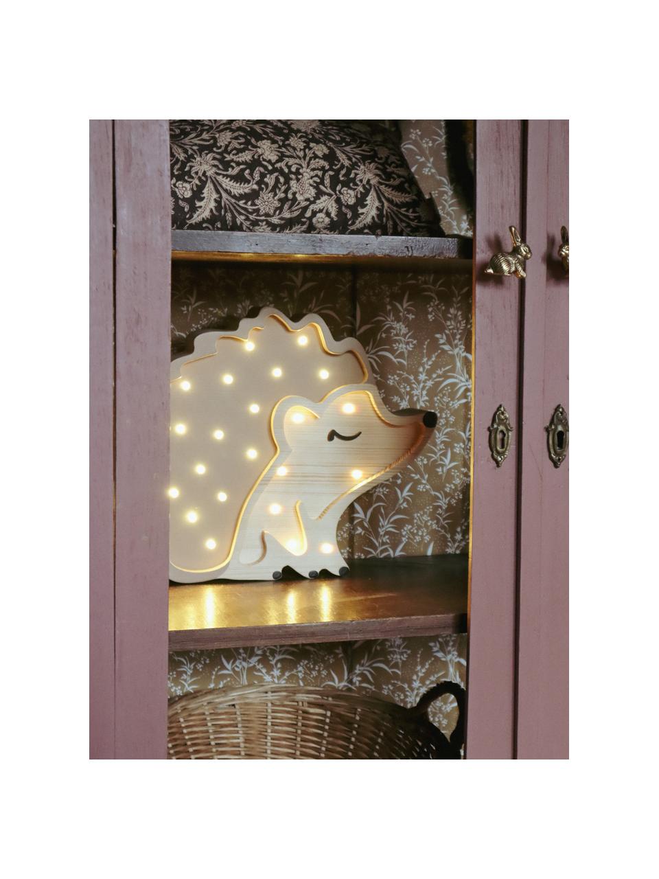 Handgefertigte LED-Kinderzimmerlampe Hedgehog mit Timerfunktion und Fernbedienung, dimmbar, Kiefernholz, lackiert

Dieses Produkt wird aus nachhaltig gewonnenem, FSC®-zertifiziertem Holz gefertigt., Beige, Kiefernholz, Schwarz, B 30 x H 26 cm