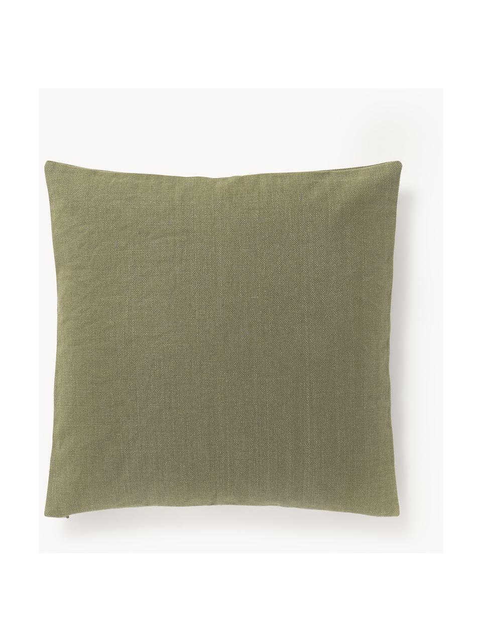 Poduszka zewnętrzna Oline, Oliwkowy zielony, jasny beżowy, S 45 x D 45 cm