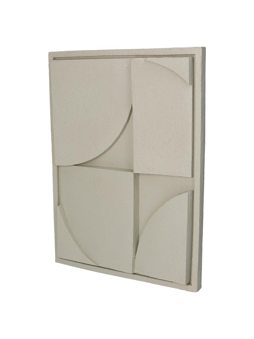 Decoración de pared Meldiva, Poliresina, Beige, An 30 x Al 40 cm