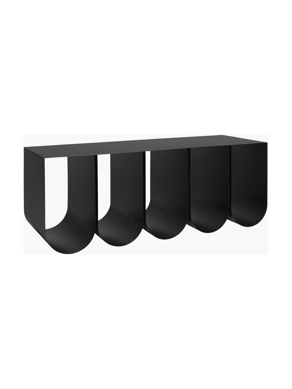 Banc en métal Curved, Acier, revêtement par poudre, Noir, larg. 110 x long. 42 cm