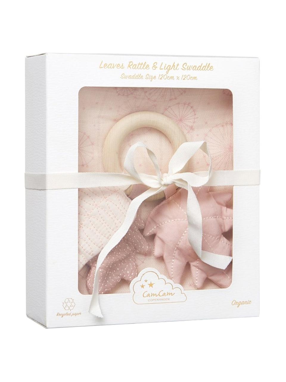 Coffret cadeau en coton bio Dandelion, 2  élém., Rose