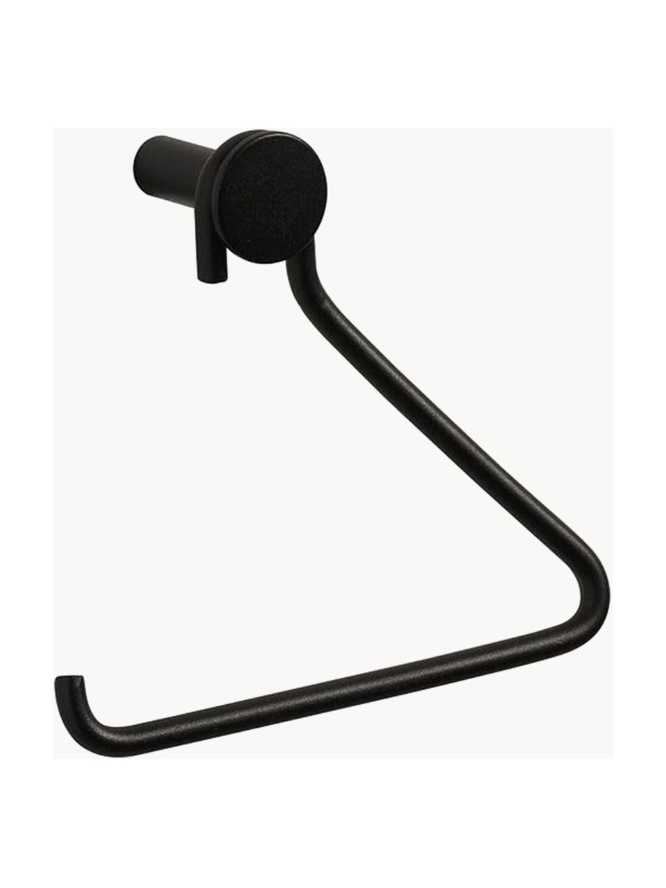 Kovový držák na toaletní papír Kimi, Lakovaný kov, Černá, Š 16 cm, V 15 cm