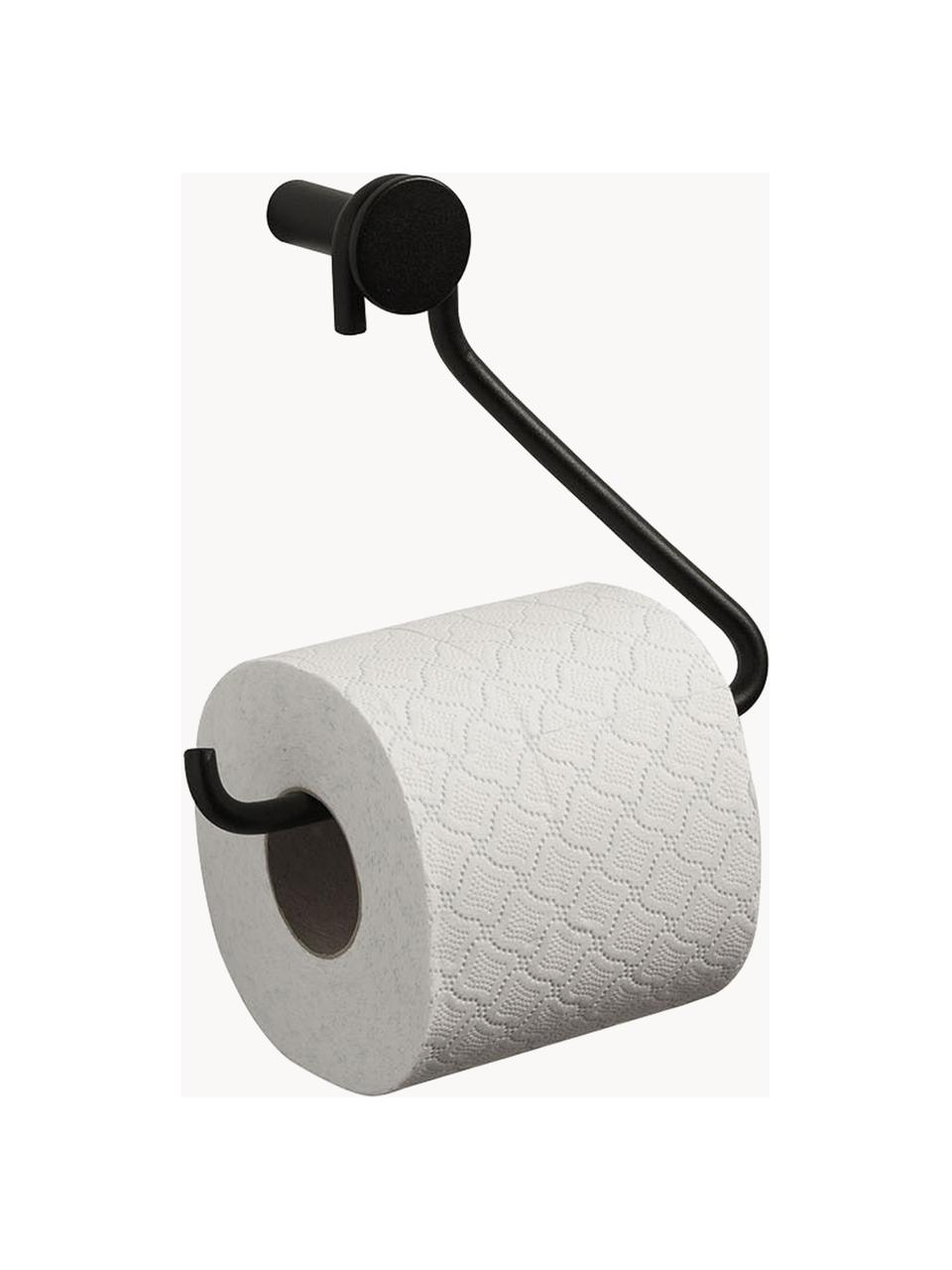 Uchwyt na papier toaletowy z metalu Kimi, Metal lakierowany, Czarny, S 16 x W 15 cm