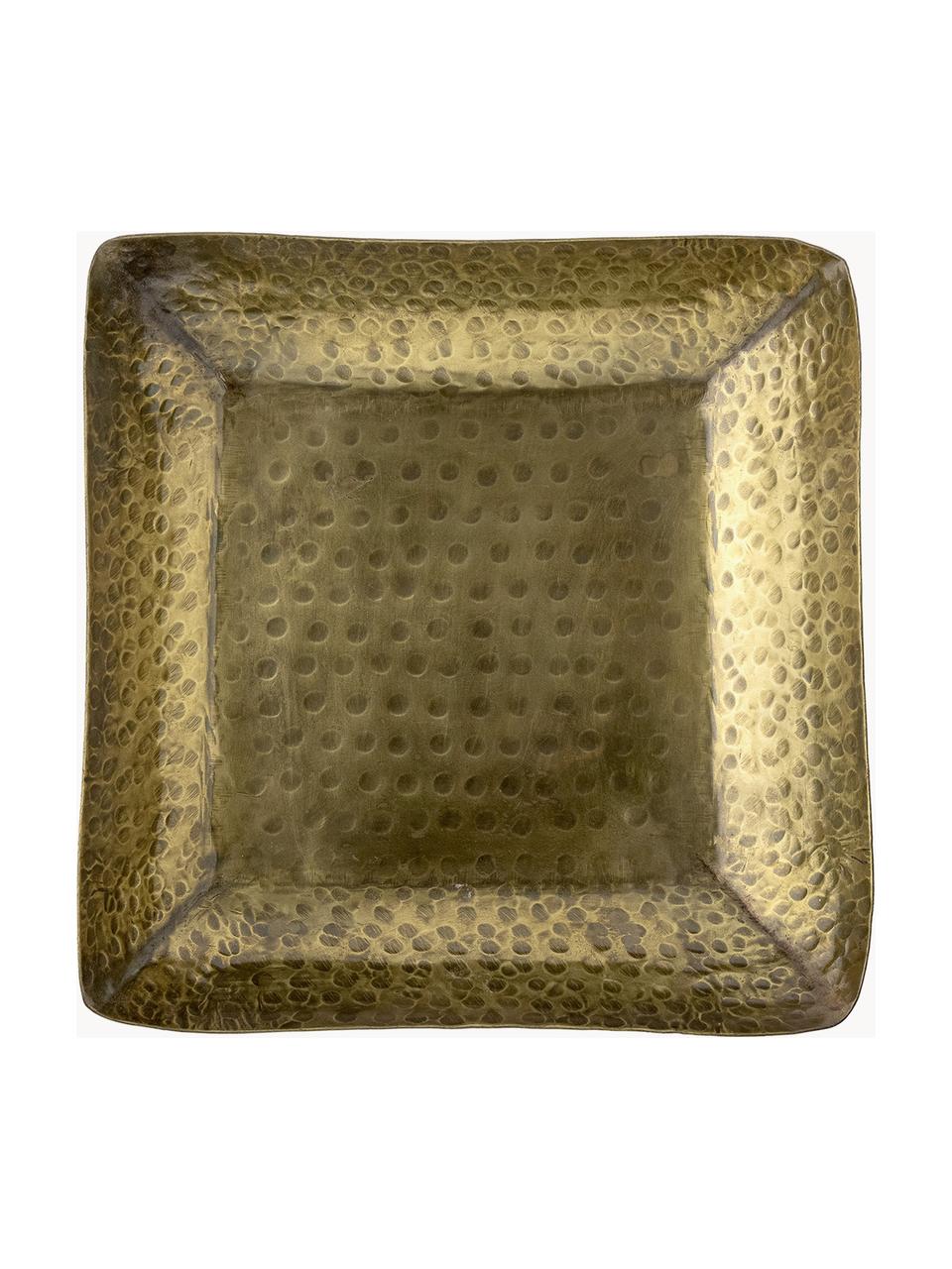 Dekoratívny podnos Kobra, Potiahnutý kov, Mosadzná, D 19 x Š 19 cm