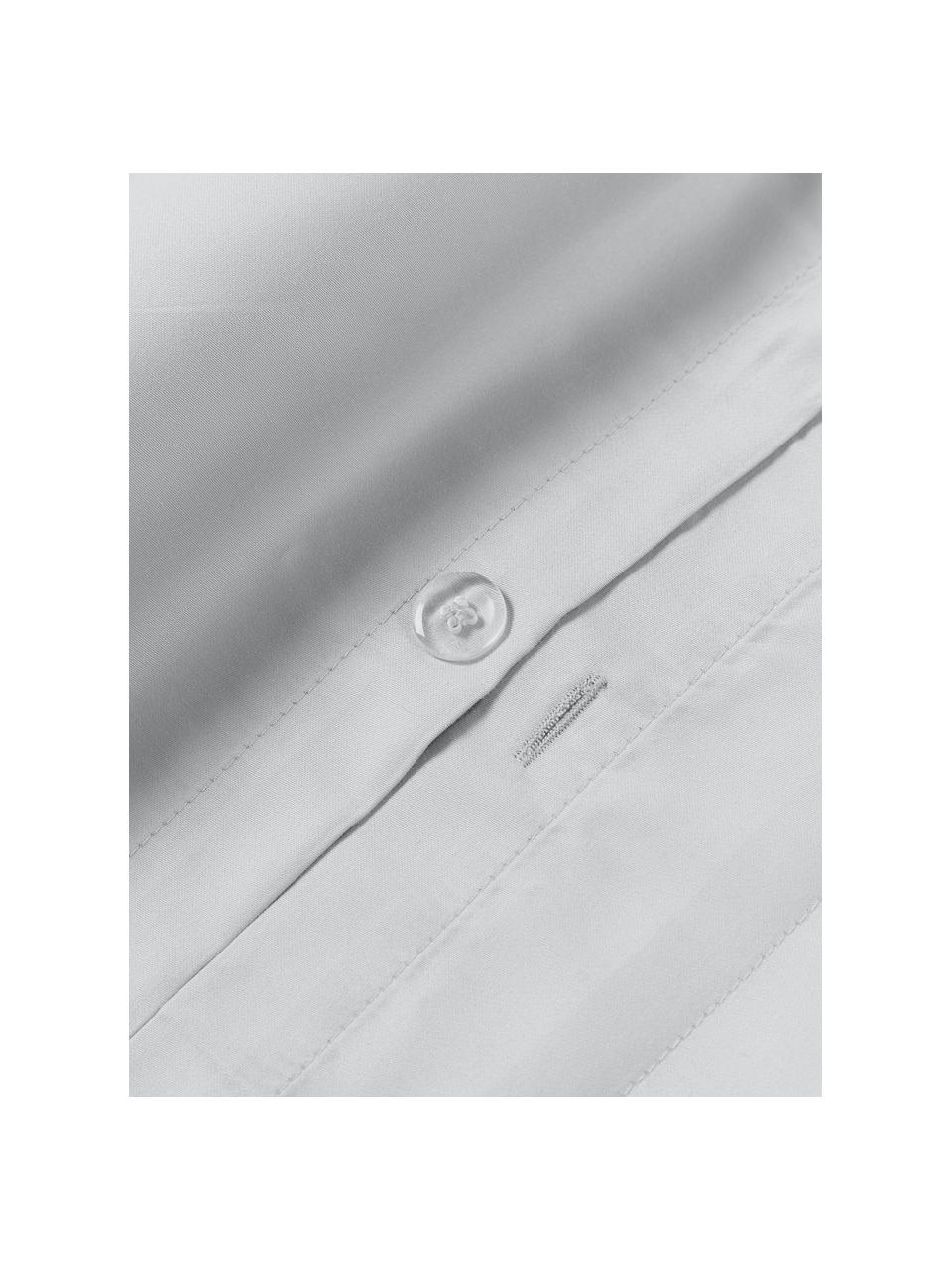Povlak na polštář z bavlněného saténu Carlotta, Světle šedá, bílá, Š 40 cm, D 80 cm