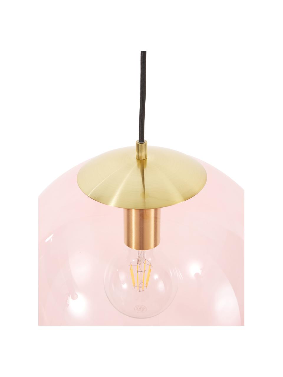 Lampa wisząca ze szkła Bao, Blady różowy, Ø 35 cm