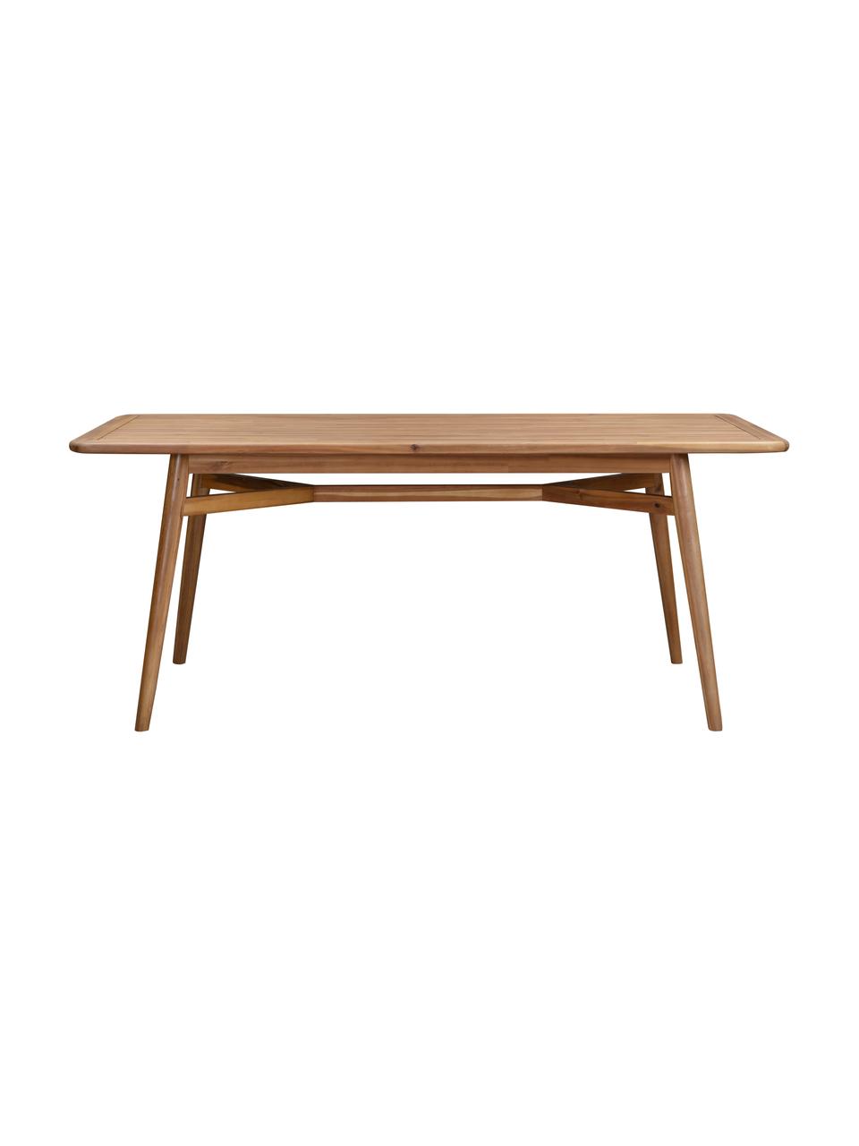 Table de jardin bois d'acacia Malmö, Bois d'acacia massif, Bois d'acacia, larg. 180 x prof. 90 cm