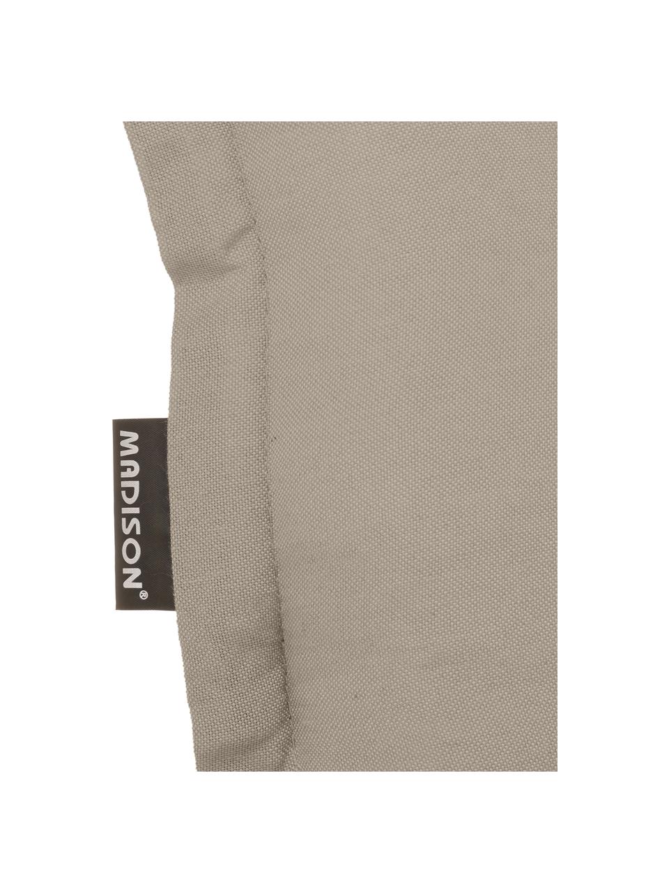 Einfarbige Hochlehner-Stuhlauflage Panama, Bezug: 50% Baumwolle, 50% Polyes, Beige, B 42 x L 120 cm
