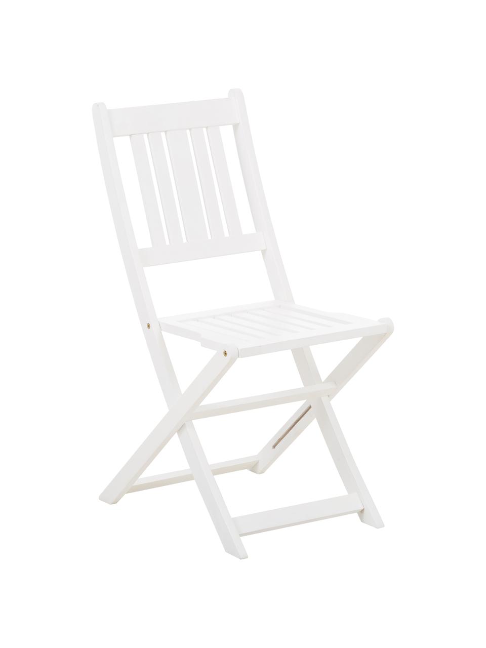 Set tavolo e sedie da giardino in legno di acacia Skyler 3 pz, Bianco, Set in varie misure