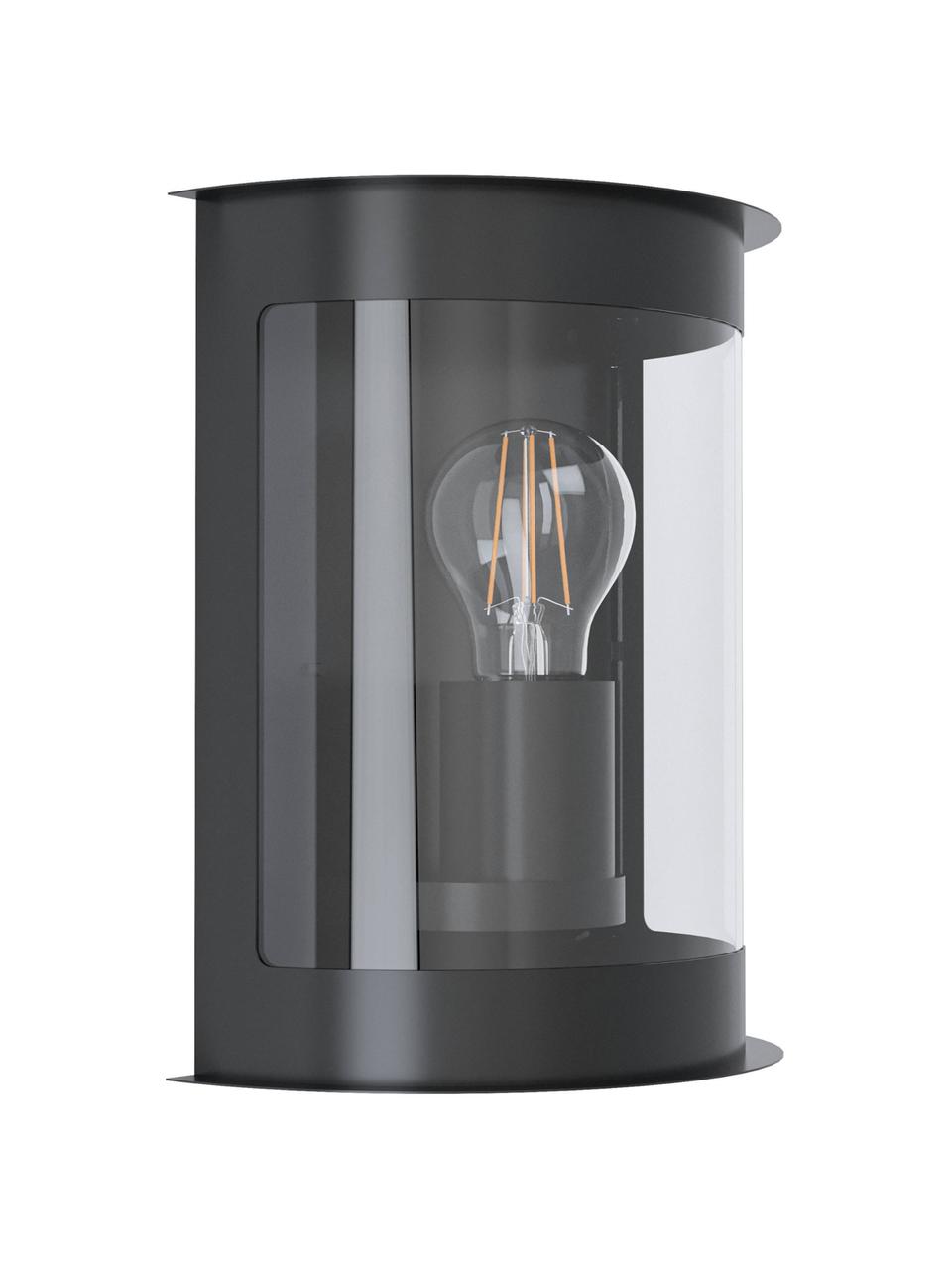 Außenwandleuchte Daril, Lampenschirm: Kunststoff, Schwarz, 20 x 24 cm