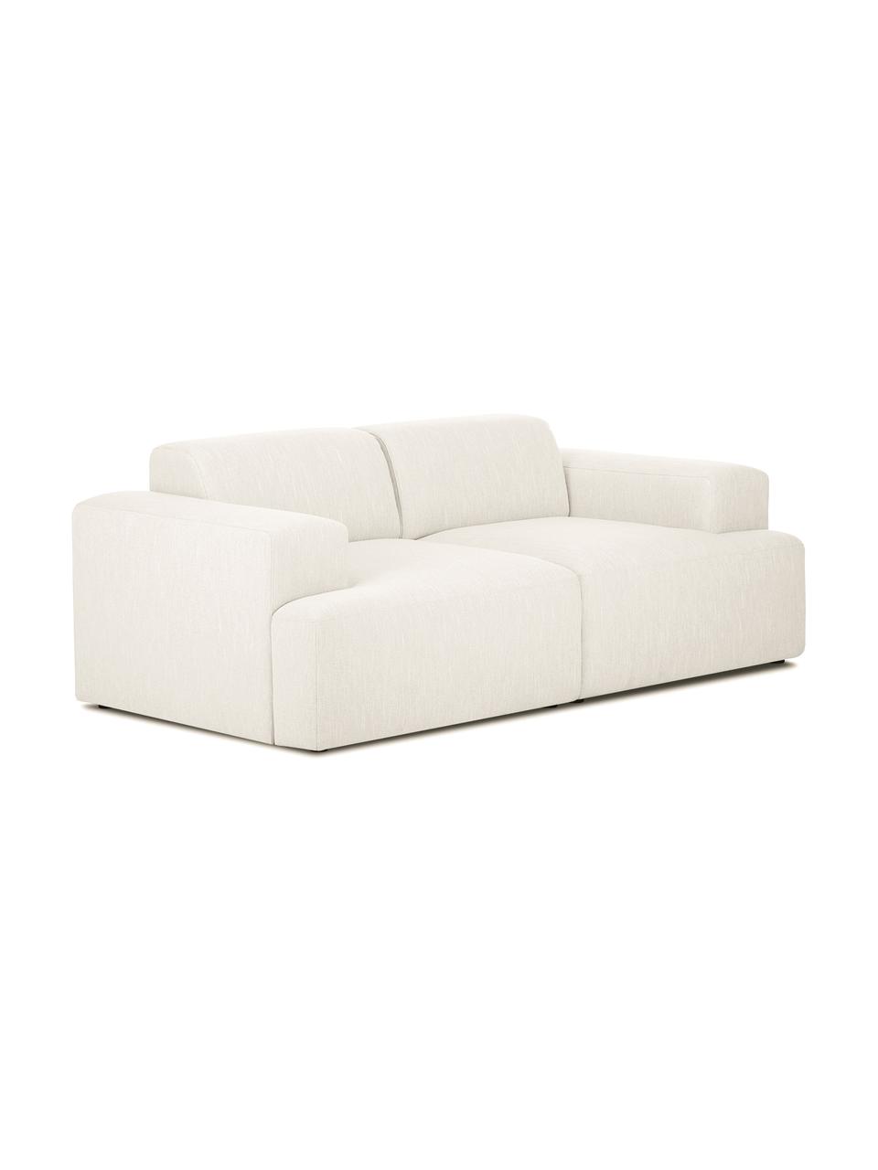 Sofa Melva (2-Sitzer) in Beige, Bezug: Polyester Der hochwertige, Gestell: Massives Kiefernholz, Spa, Webstoff Beige, B 200 x T 101 cm