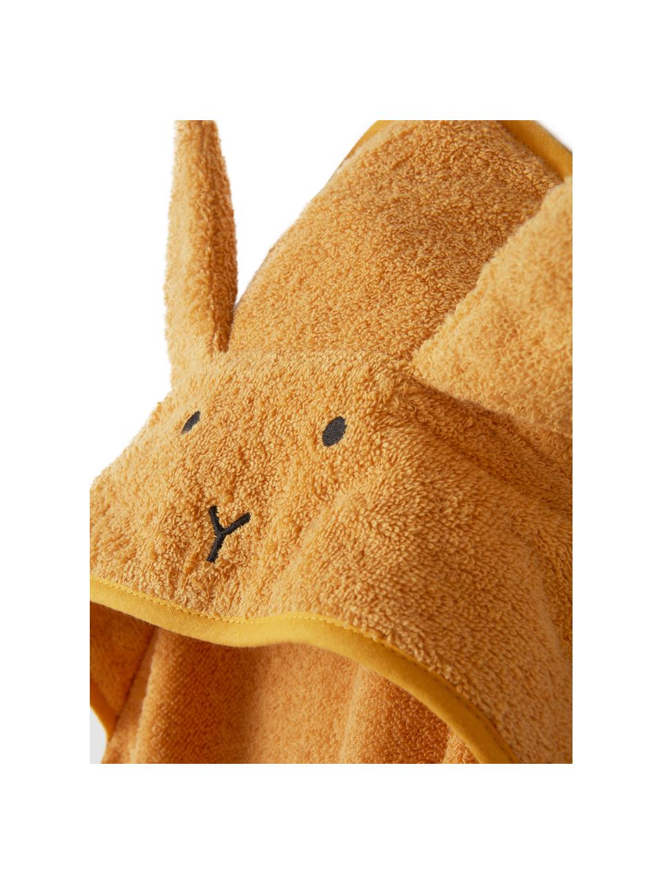 Serviette bébé en coton éponge Conejo, Orange, larg. 100 x long. 100 cm