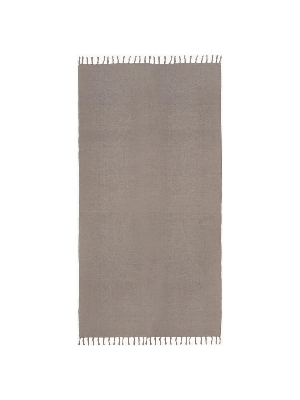 Tapis fin en coton tissé main Agneta, 100 % coton

Le matériau est certifié STANDARD 100 OEKO-TEX®, 21.HIN.90042, HOHENSTEIN HTTI, Taupe, larg. 200 x long. 300 cm (taille L)