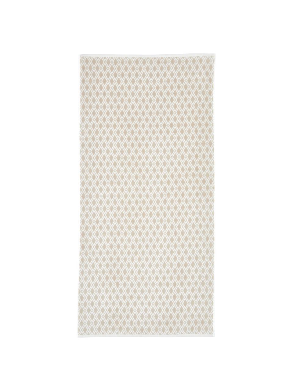 Dubbelzijdige handdoekenset Ava, 3-delig, 100% katoen, middelzware kwaliteit, 550 g/m², Zandkleurig, crèmewit, Set met verschillende formaten
