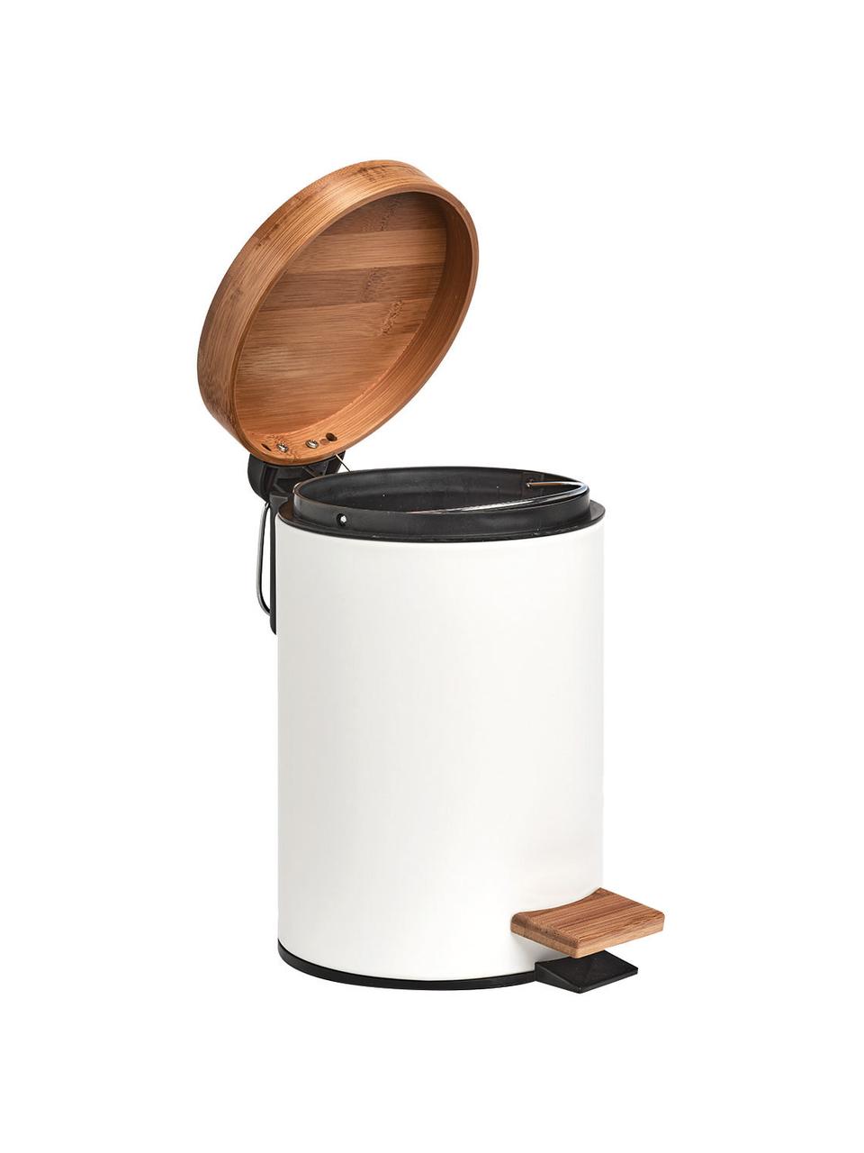 Papelera Tallin, Interior: metal recubierto, Exterior: plástico, Blanco, 3 L