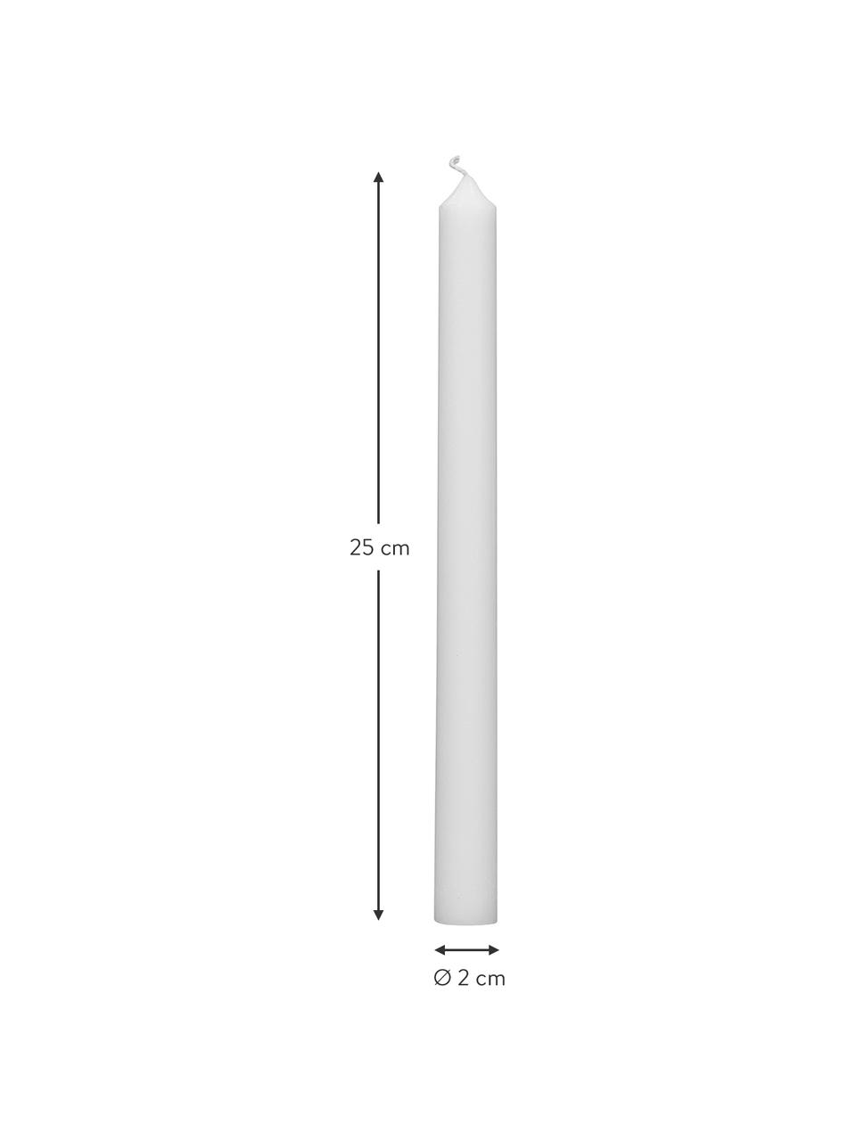 Stabkerzen Stick, 4 Stück, Paraffinwachs, Weiss, Ø 2 x H 25 cm