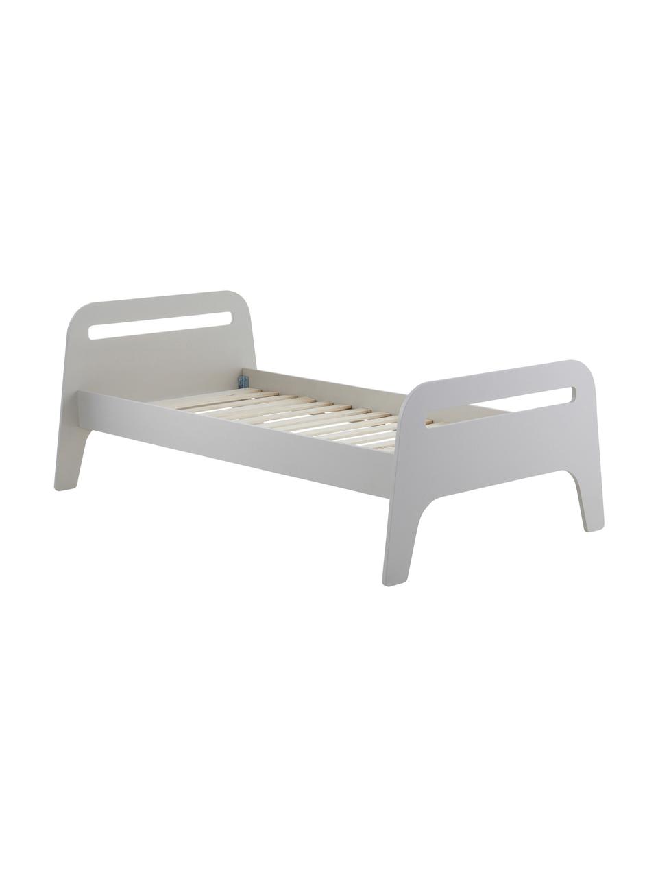 Cama infantil de madera Jibbo, 90 x 200 cm, Tablero de fibras de densidad media (MDF), madera contrachapada, Gris, An 90 x L 200 cm