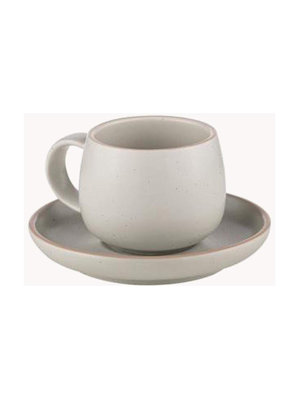 Petites tasses avec sous-tasse Nestle, 2 pièces, Grès cérame, Beige, Ø 6 x haut. 6 cm, 150 ml