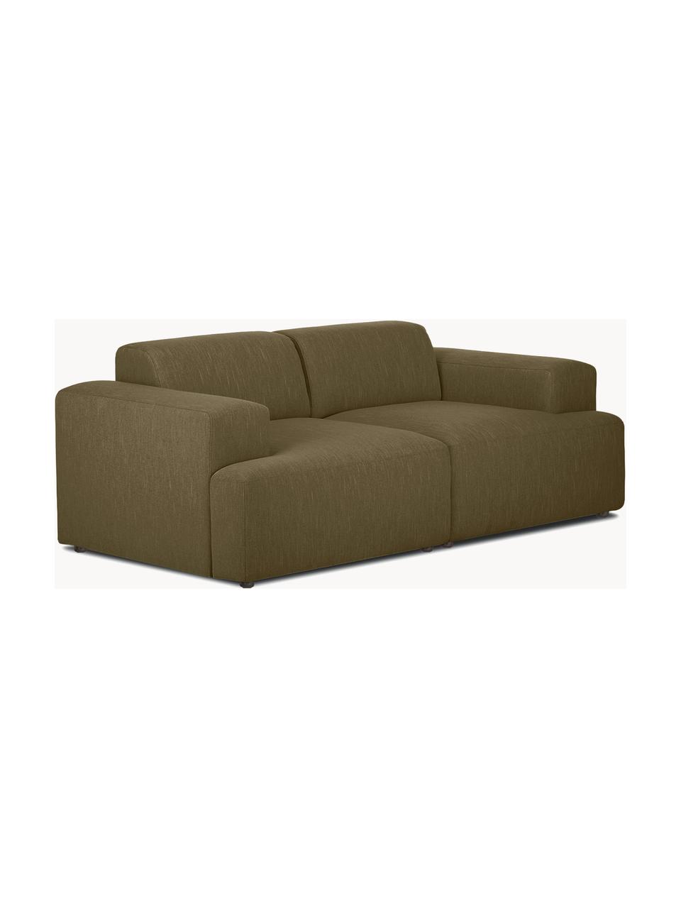 Sofa Melva (2-Sitzer), Bezug: 100% Polyester Der hochwe, Gestell: Massives Kiefernholz, Spa, Webstoff Olivgrün, B 198 x T 101 cm