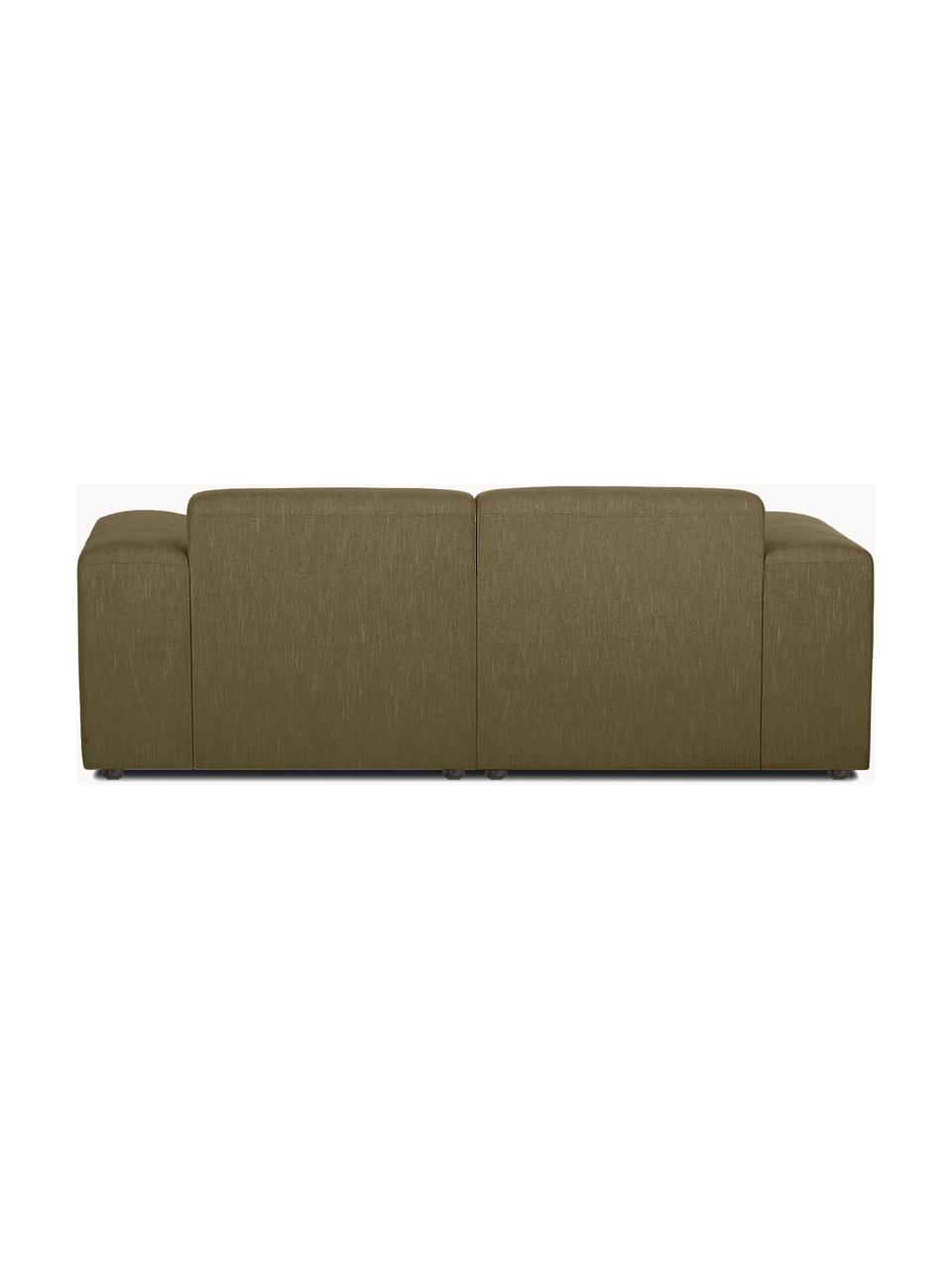 Sofa Melva (2-Sitzer), Bezug: 100% Polyester Der hochwe, Gestell: Massives Kiefernholz, Spa, Füße: Kunststoff Dieses Produkt, Webstoff Olivgrün, B 198 x T 101 cm