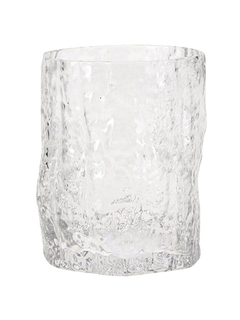 Bicchiere acqua dalla forma organica Coco 6 pz, Vetro, Trasparente, Ø 7 x Alt. 9 cm, 330 ml