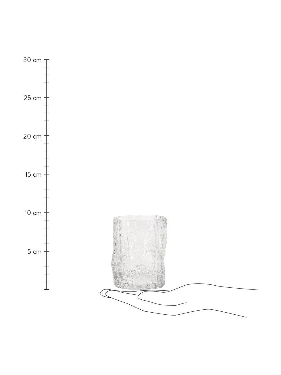 Pohár na vodu v organickom tvare Coco, 6 ks, Sklo, Priehľadná, Ø 7 x V 9 cm, 330 ml