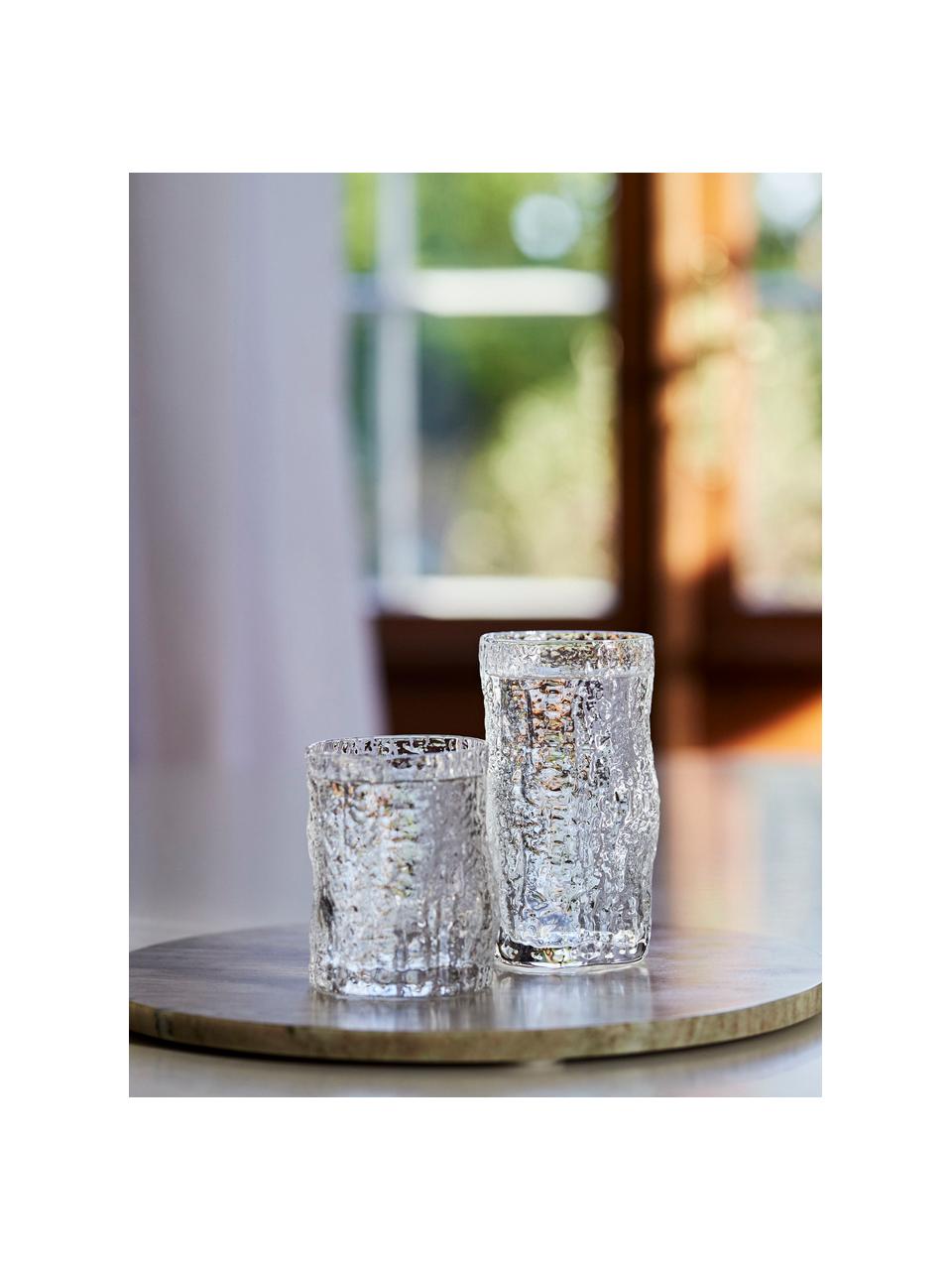 Waterglazen Coco in organisch vorm, 6 stuks, Glas, Transparant, Ø 7 x H 9 cm, 330 ml