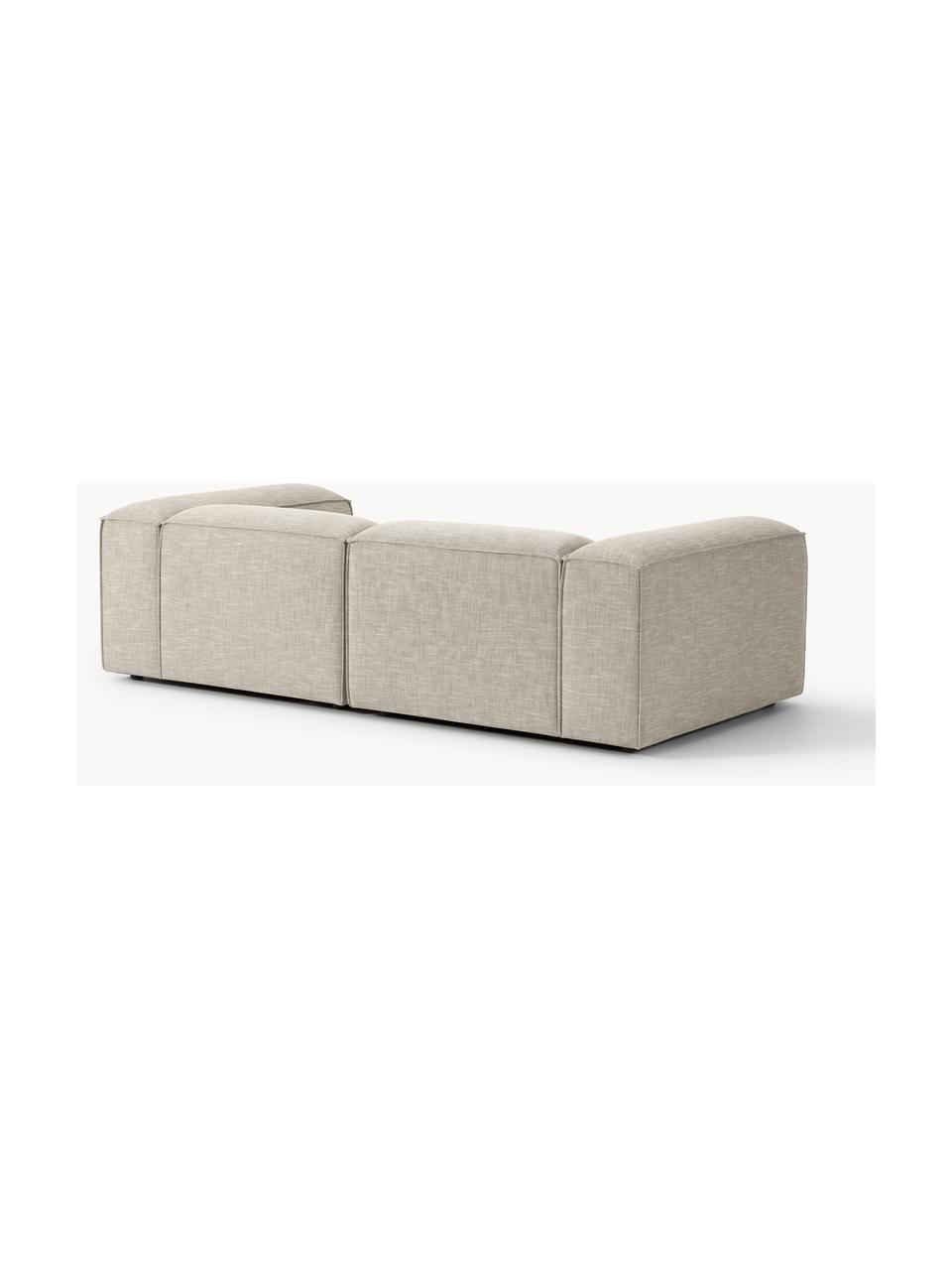 Modulares Sofa Lennon (3-Sitzer) aus Leinen-Mix, Bezug: 50 % Viskose, 25 % Leinen, Gestell: Fichtenholz, Sperrholz, m, Füße: Kunststoff Dieses Produkt, Leinen-Mix Grau, B 238 x T 119 cm