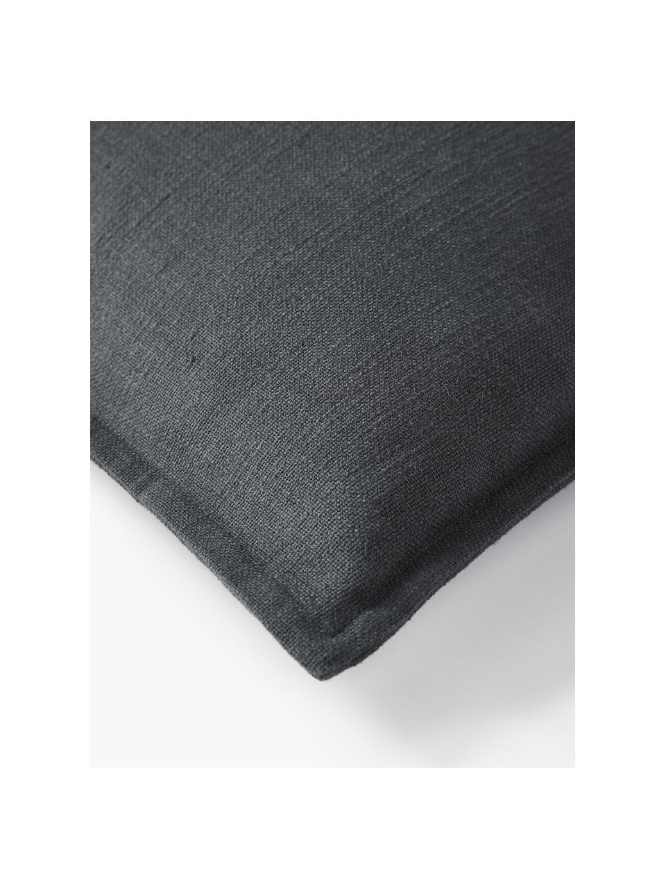 Bavlněný povlak na polštář Vicky, 100 % bavlna, Tmavě šedá, Š 50 cm, D 50 cm