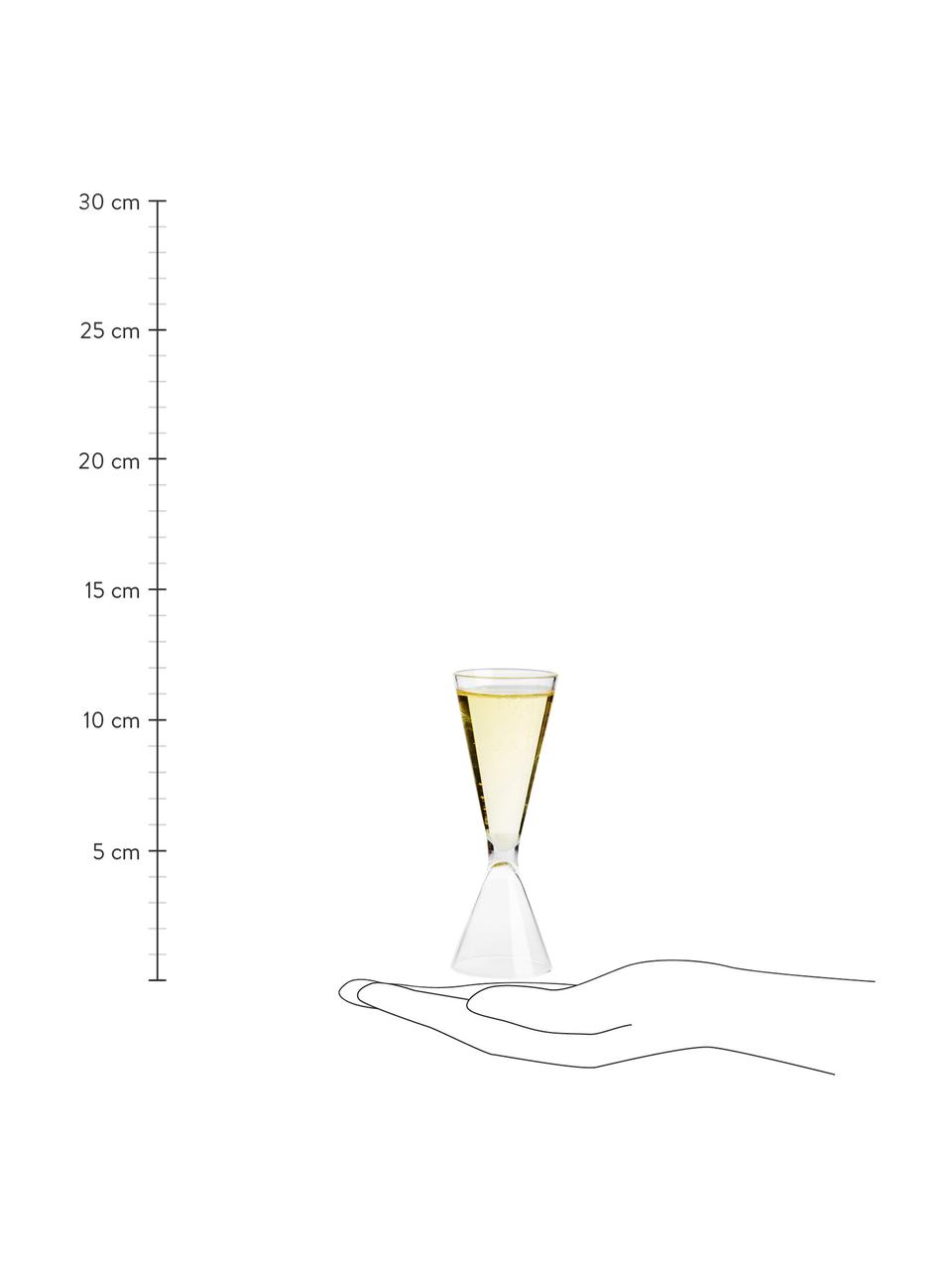 Vasos chupitos Semon, 6 uds., con caja de madera, Vidrio soplado, madera de roble, Transparente, roble, Ø 4 x Al 12 cm, 20/40 ml