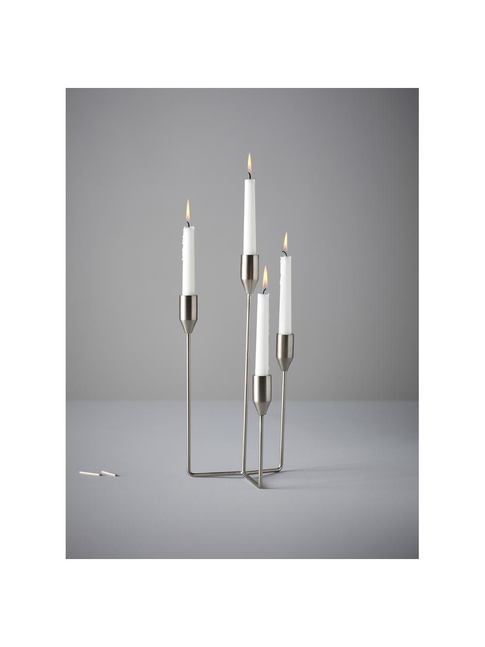 Kerzenhalter Lisa, Metall, beschichtet, Silberfarben, B 18 x H 36 cm