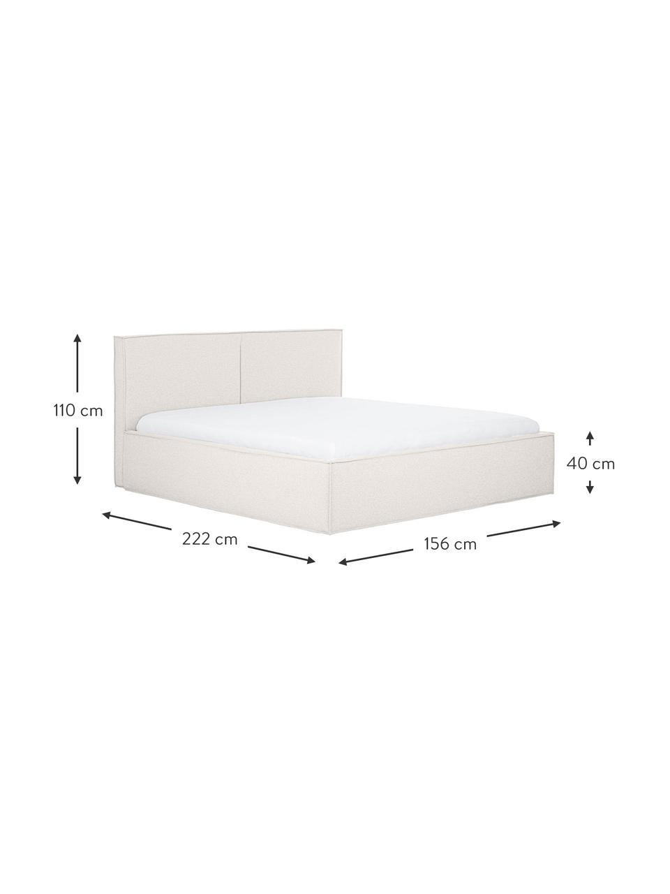 Lit matelassé Dream, Tissu grège, 200 x 200 cm