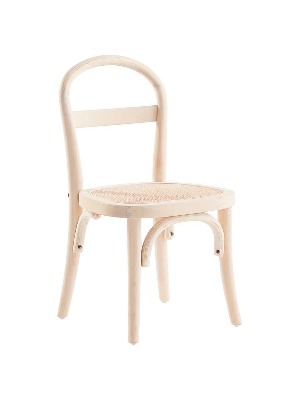 Chaise enfant en bois avec cannage Rippats, 2 pièces, Beige, larg. 33 x prof. 35 cm