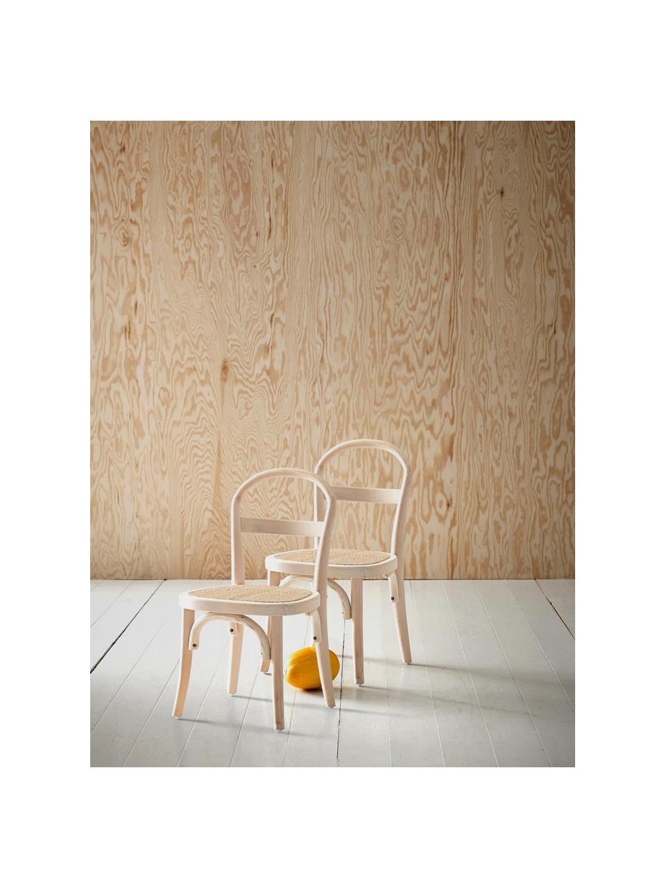 Sedia per bambini con intreccio viennese Rippats 2 pz, Struttura: legno di betulla, Seduta: rattan, Beige, Larg. 33 x Prof. 35 cm