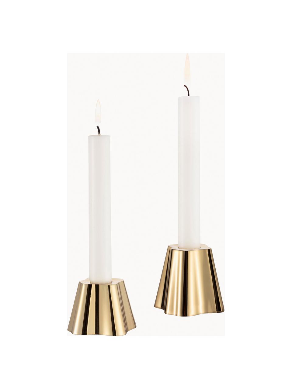 Set di 2 candelabri in ottone Alvar Aalto, Ottone, Ottone, Set in varie misure