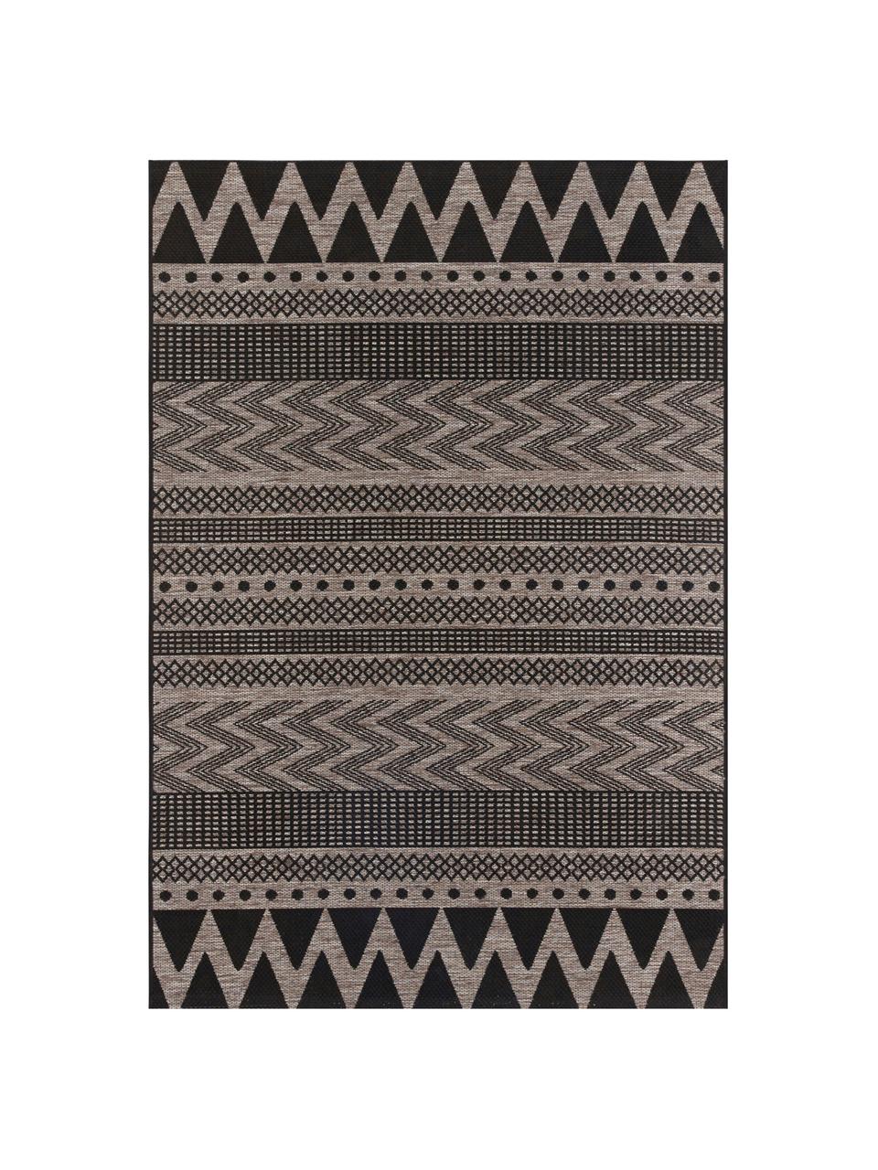 In- & Outdoor-Teppich Sidon mit grafischem Muster, 100% Polypropylen, Beige, Schwarz, B 200 x L 290 cm (Größe L)