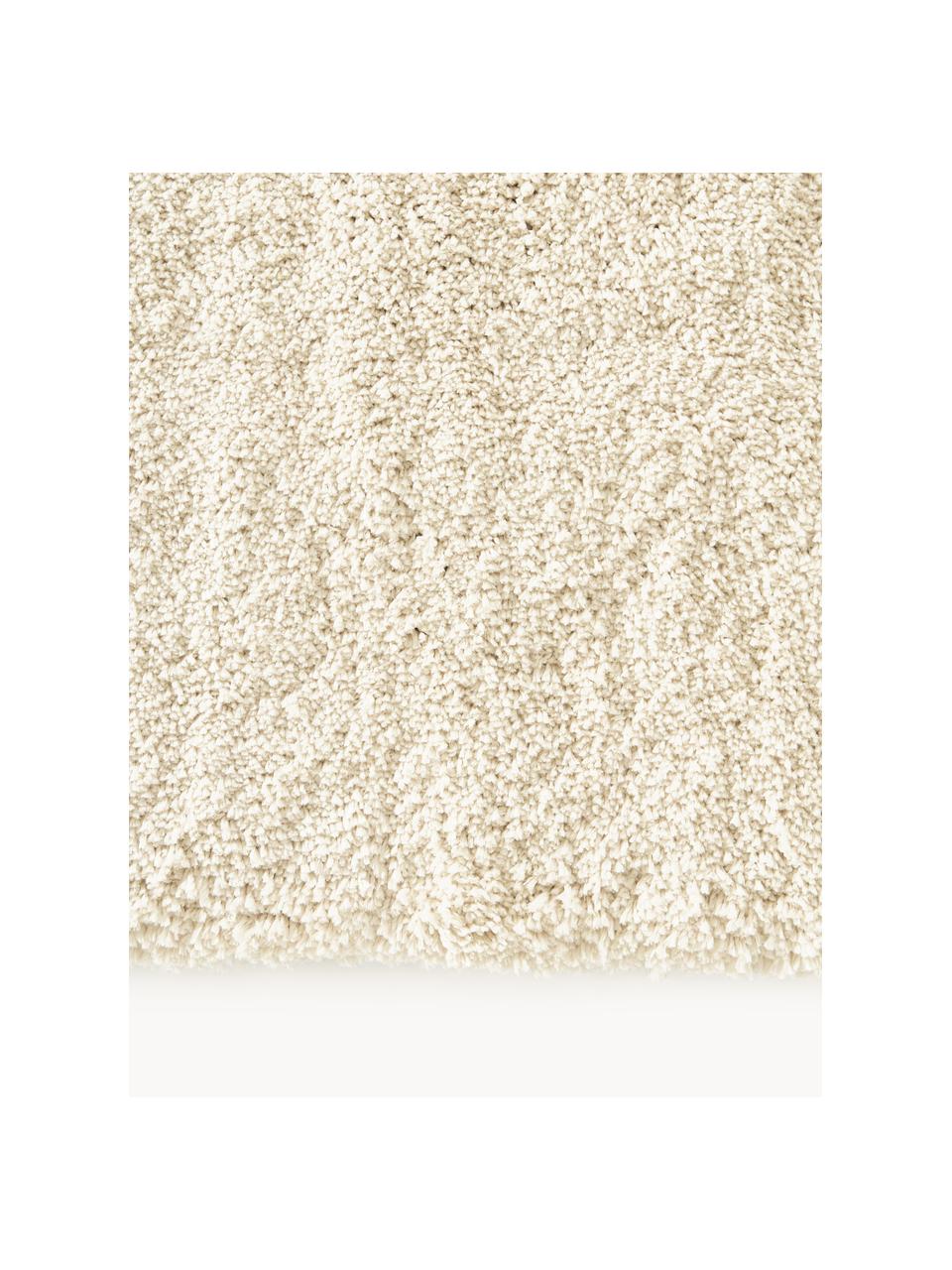 Flauschiger Hochflor-Teppich Leighton, Flor: Mikrofaser (100 % Polyest, Cremeweiß, B 80 x L 150 cm (Größe XS)