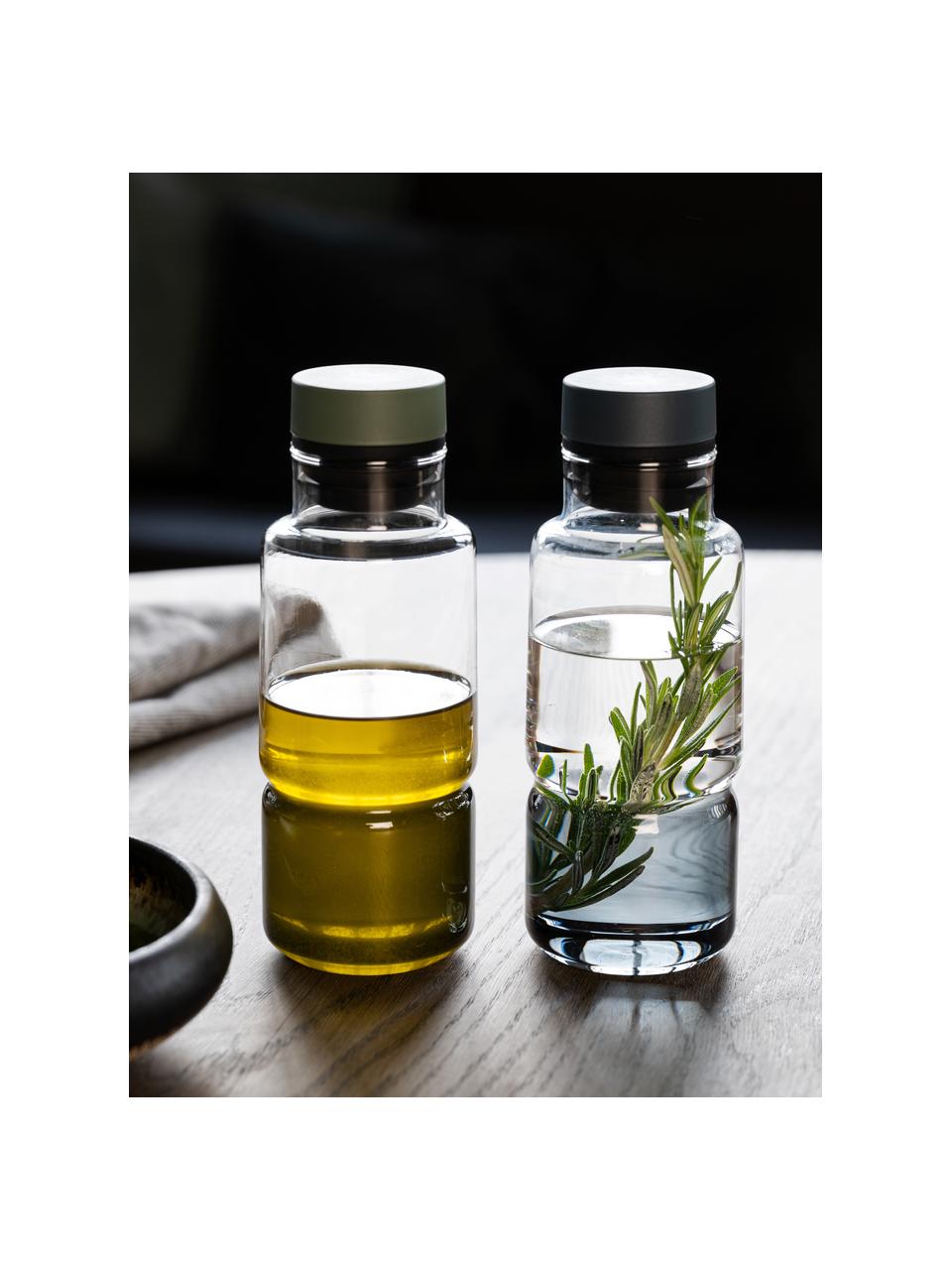 Vinagrera o aceitera con degradado Billund, Botella: vidrio borosilicato, Transparente, azul oscuro, Ø 6 x Al 16 cm