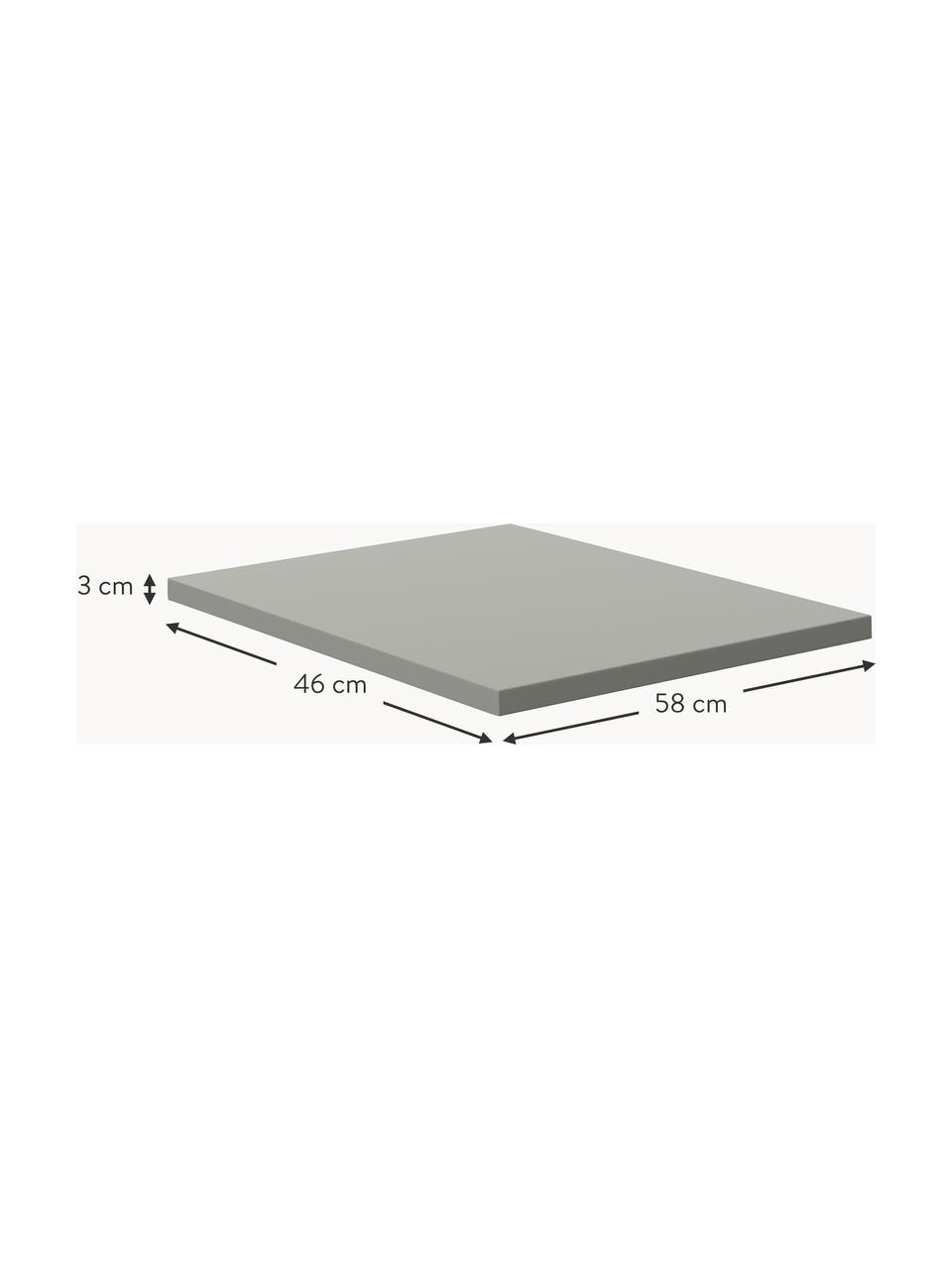 Planken Addalia, 2 stuks, verschillende formaten, Met melamine beklede spaanplaat, FSC-gecertificeerd, Grijs, B 46 x D 58 cm