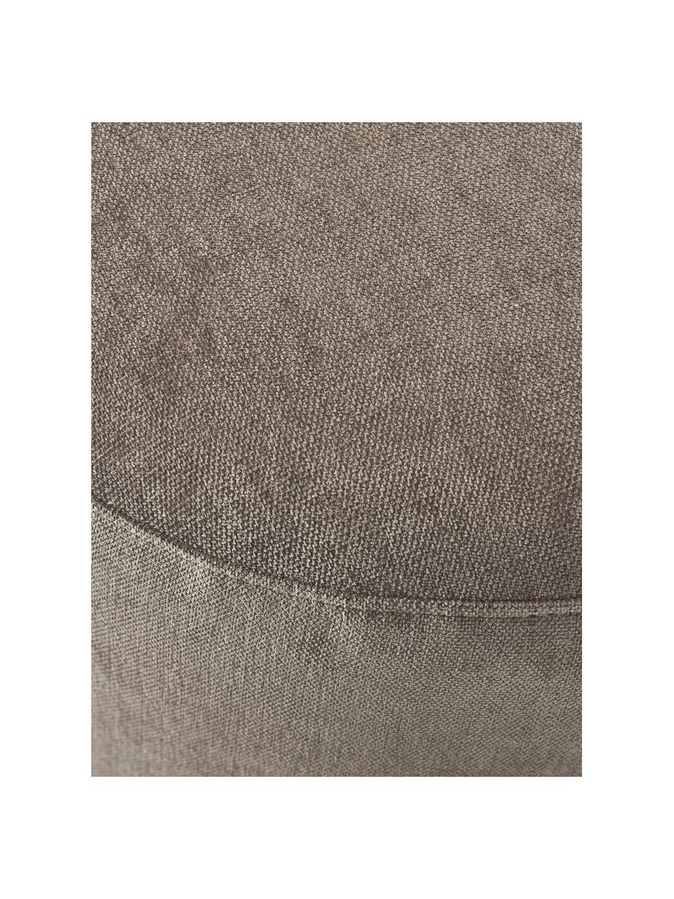 Taburete tapizado Lino, Tapizado: 100% poliéster Alta resis, Estructura: tablero de fibras de dens, Patas: metal cubierto, Tejido gris pardo, Ø 46 x Al 45 cm