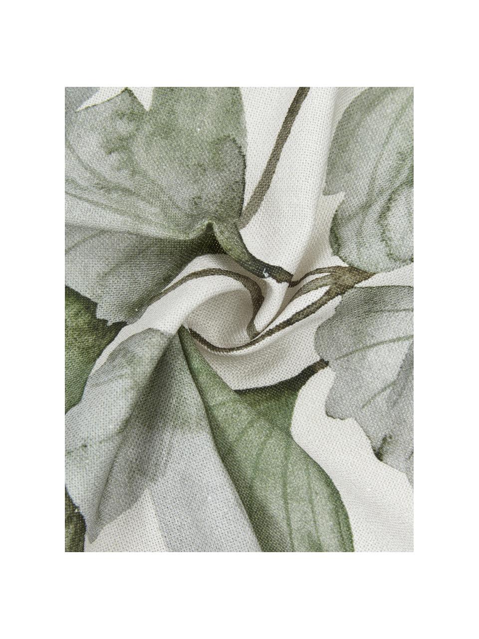 Tovaglietta americana in cotone con motivo foglie Gigi 2 pz, 100% cotone organico certificato BCI, Beige, verde, Larg. 35 x Lung. 45 cm