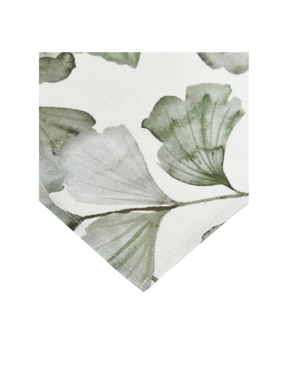 Bavlněné prostírání s motivy listů ginkgo biloba Gigi, 2 ks, 100 % bavlna, Béžová, zelená, Š 35 cm, D 45 cm